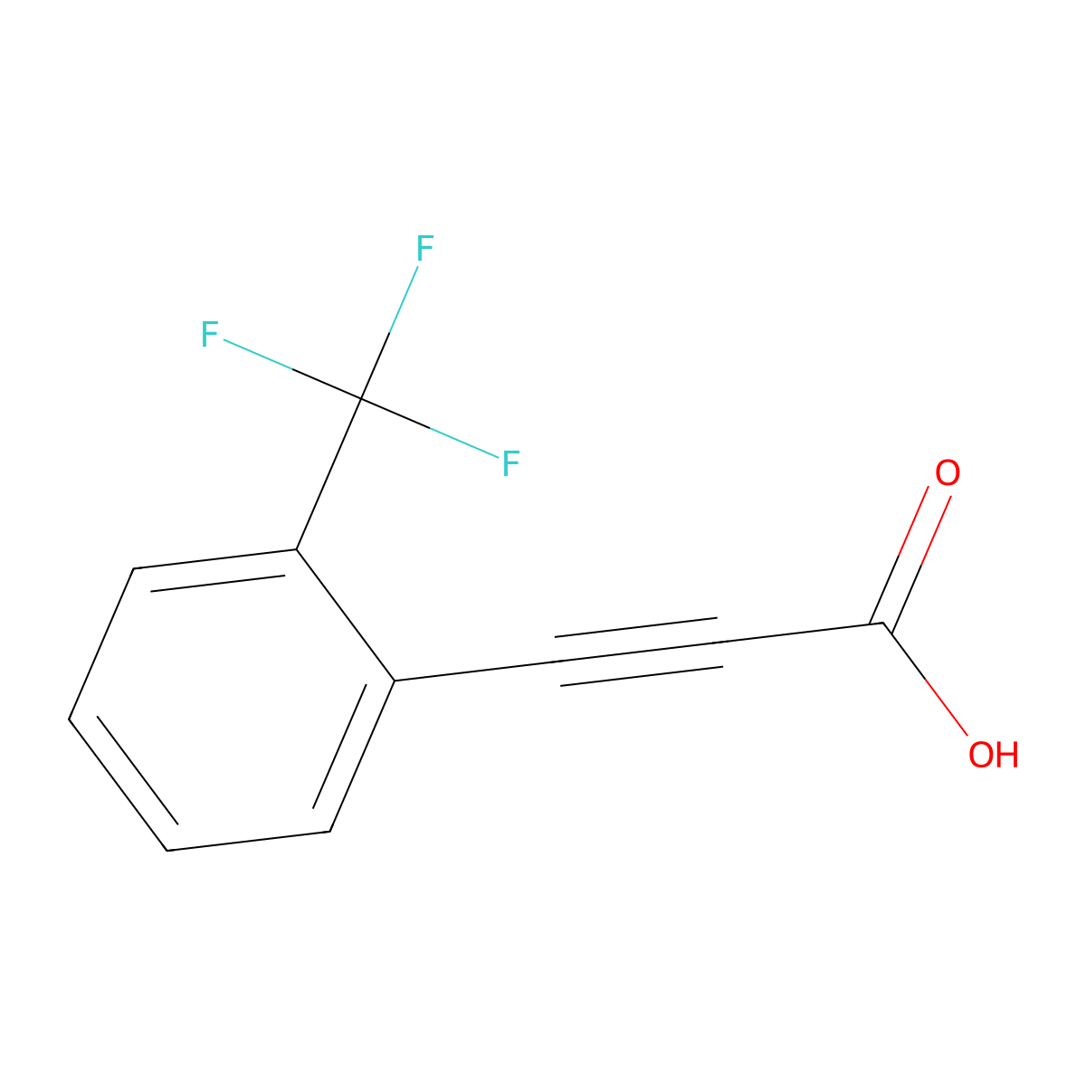 3-(2-(Trifluoromethyl)phenyl)propiolic acid molecular structure, CAS 2806-31-7