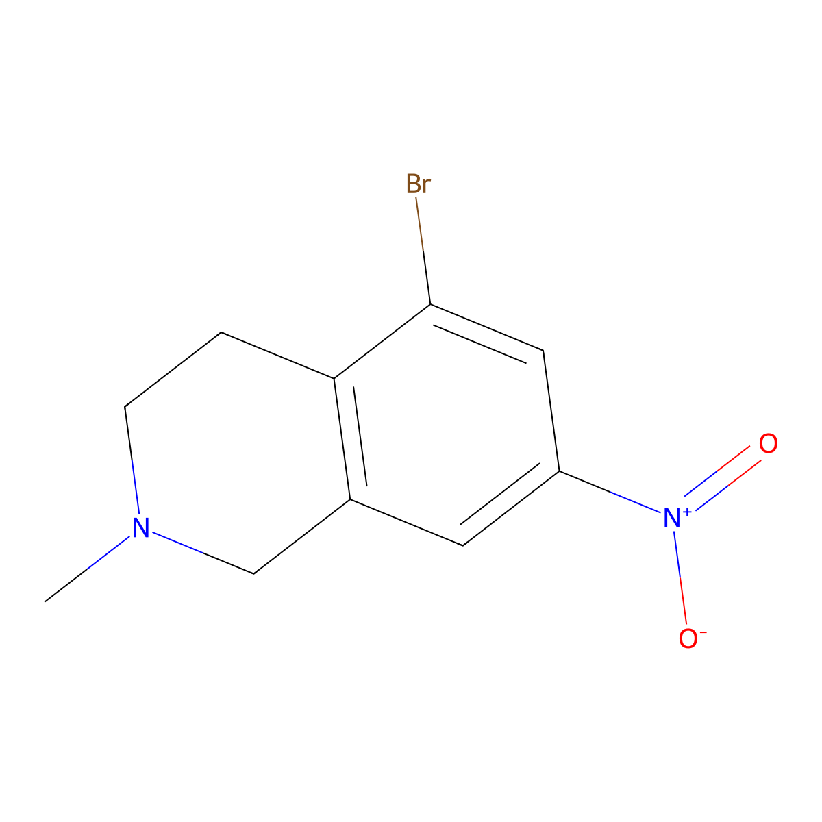 5-Bromo-2-methyl-7-nitro-1,2,3,4-tetrahydroisoquinoline molecular structure, CAS 2806021-51-0