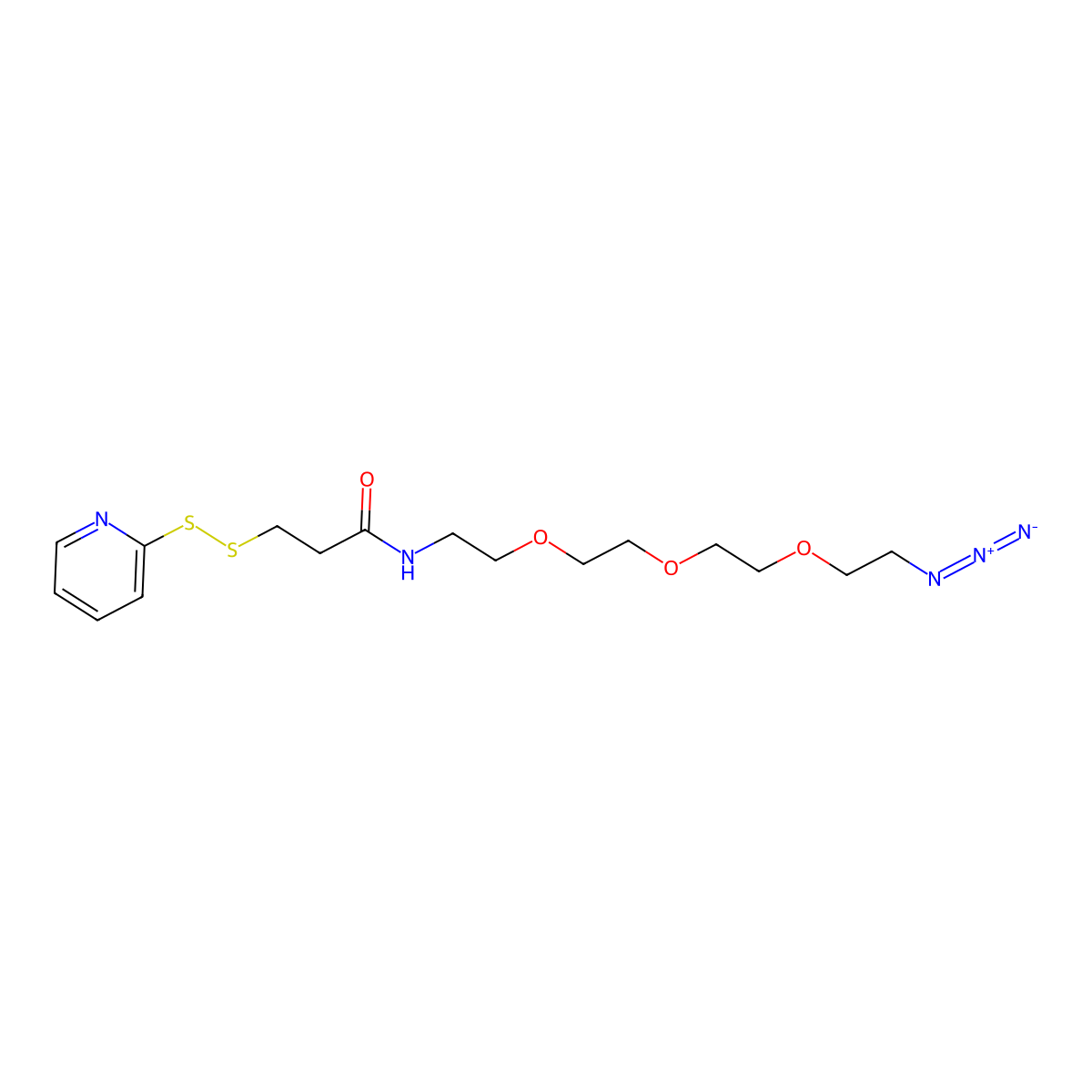 Azido-PEG3-amino-OPSS molecular structure, CAS 2806047-34-5