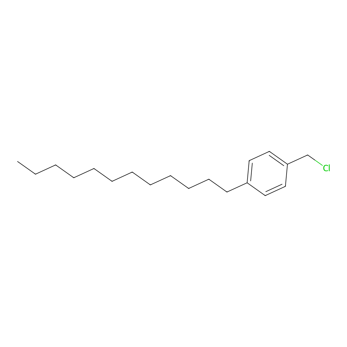 p-Dodecylbenzyl chloride molecular structure, CAS 28061-21-4