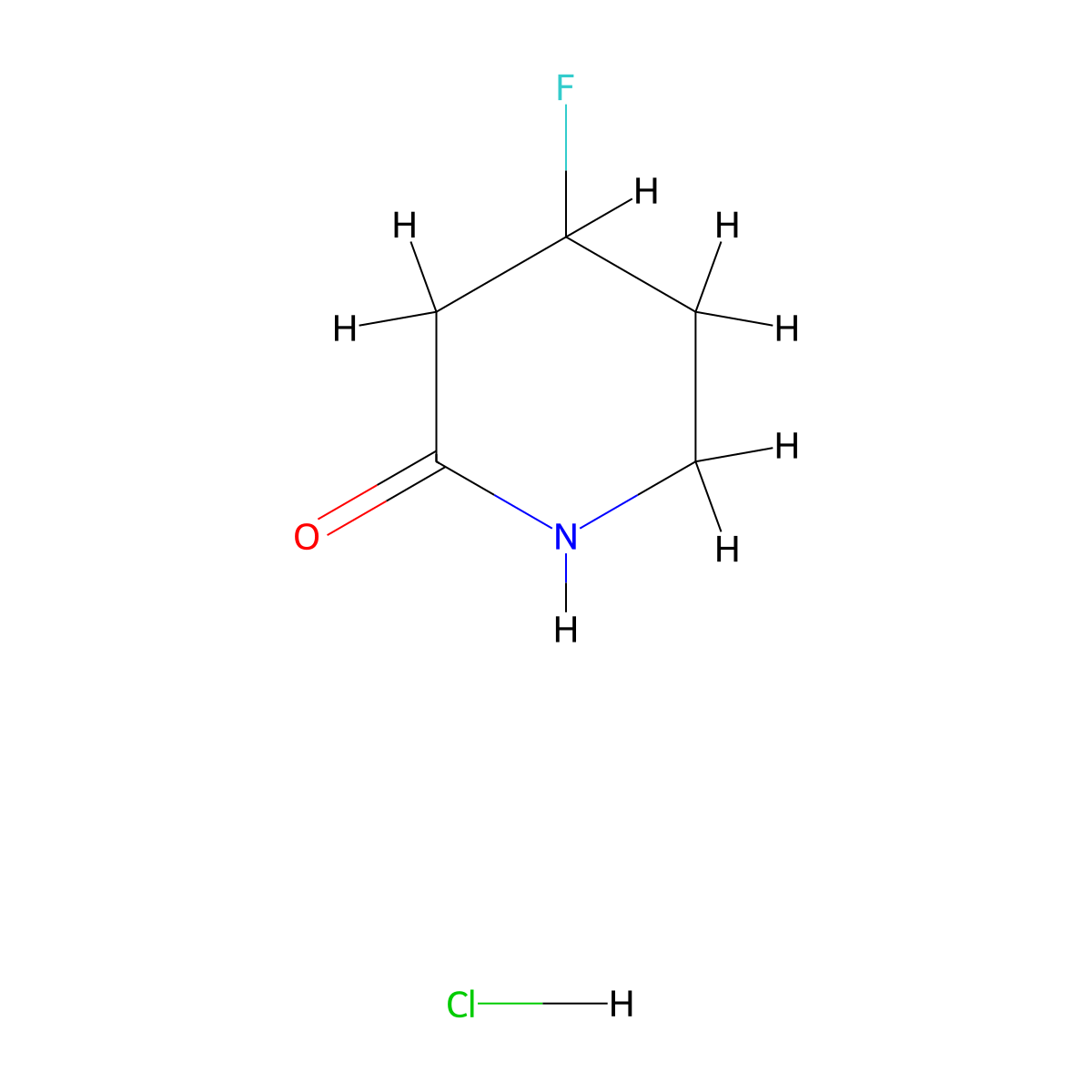 4-Fluoropiperidin-2-one;hydrochloride molecular structure, CAS 2806209-93-6