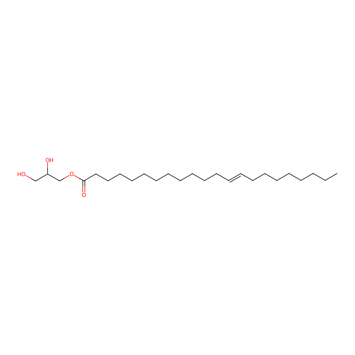 [(2R)-2,3-dihydroxypropyl] docos-13-enoate molecular structure, CAS 28063-42-5