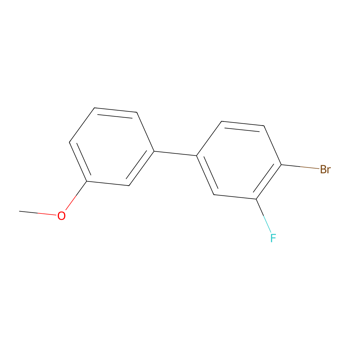 4-Bromo-3-fluoro-3'-methoxy-1,1'-biphenyl molecular structure, CAS 2806437-40-9