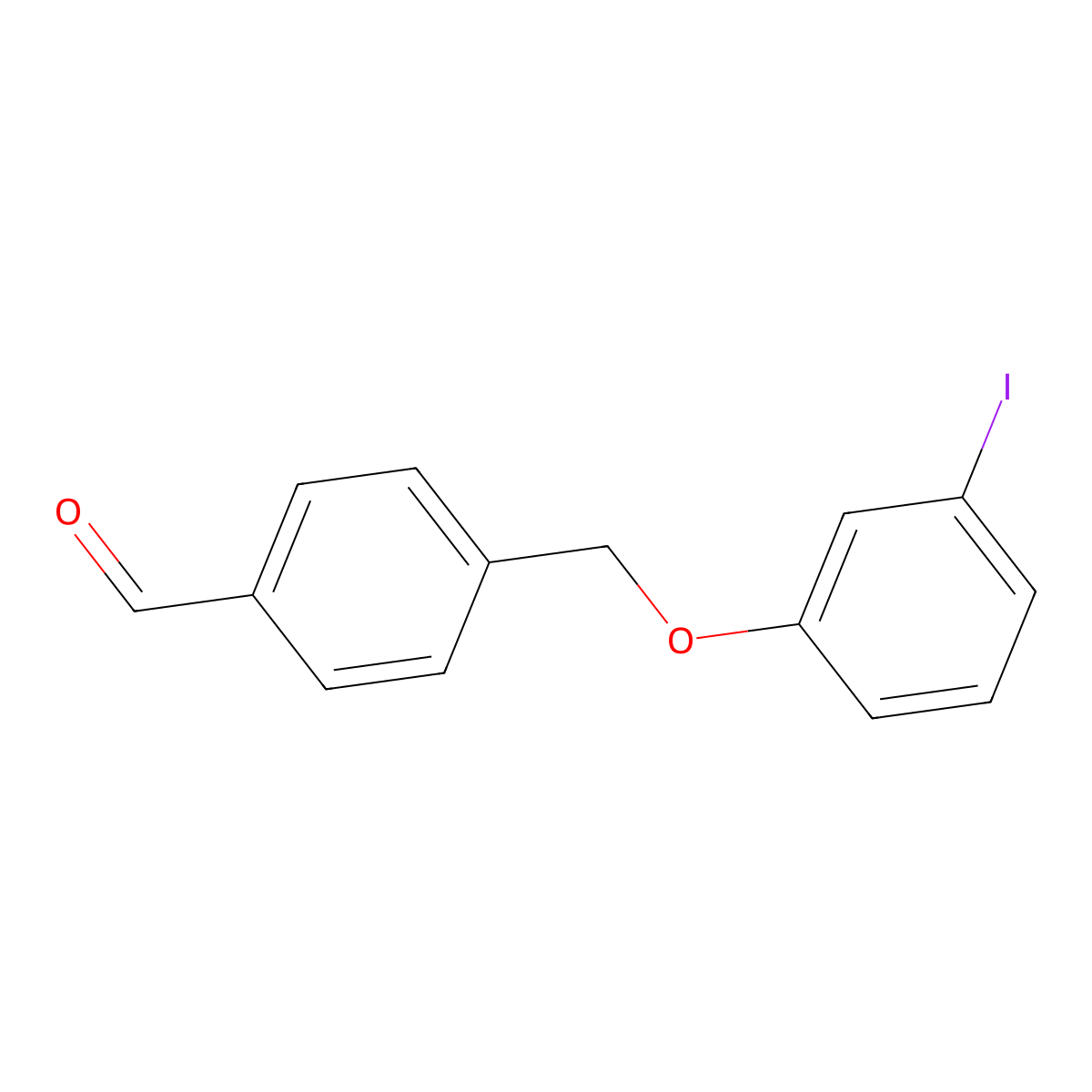 4-((3-Iodophenoxy)methyl)benzaldehyde molecular structure, CAS 2806488-73-1