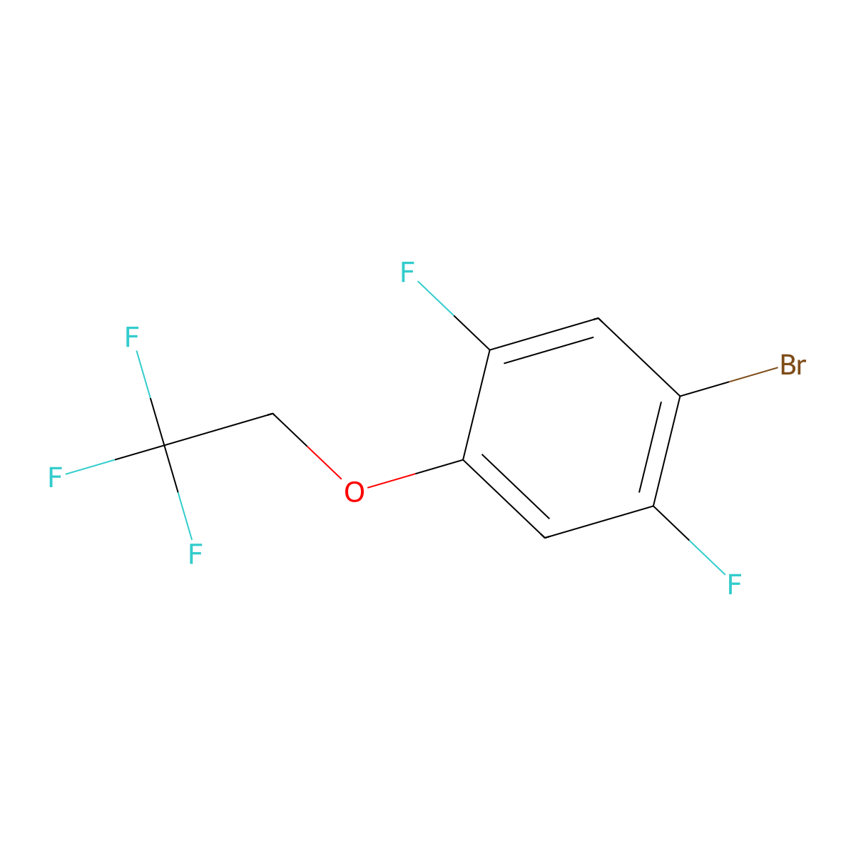1-Bromo-2,5-difluoro-4-(2,2,2-trifluoroethoxy)benzene molecular structure, CAS 2806489-01-8