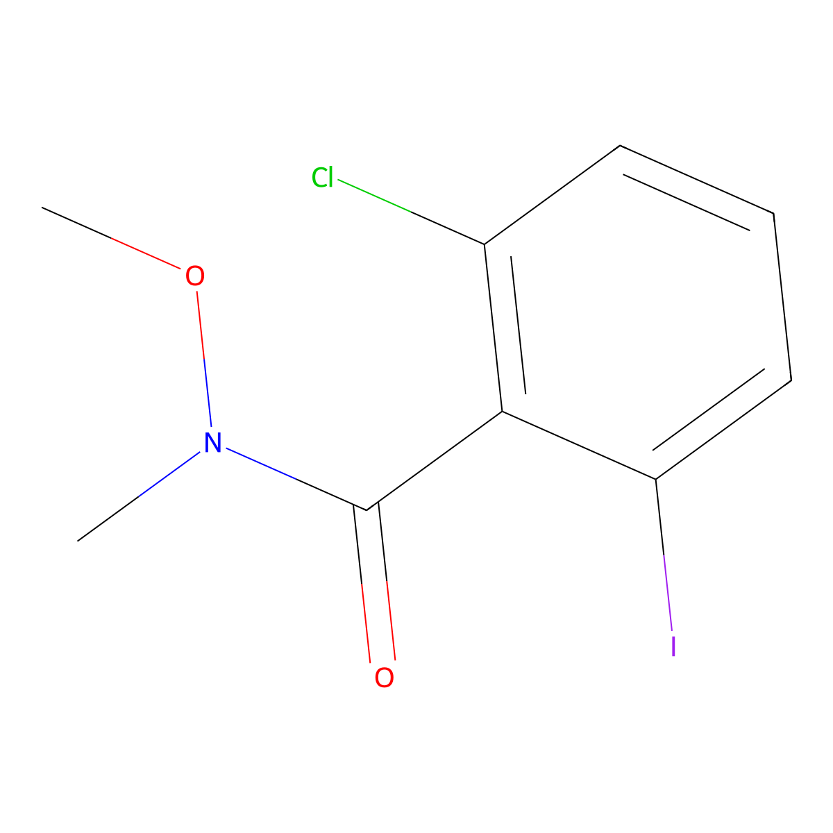 2-Chloro-6-iodo-N-methoxy-N-methylbenzamide molecular structure, CAS 2806489-36-9
