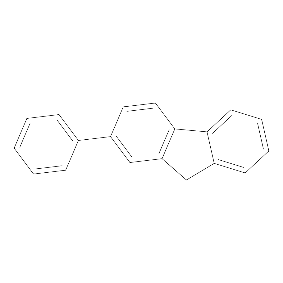 2-Phenyl-9H-fluorene molecular structure, CAS 28065-98-7