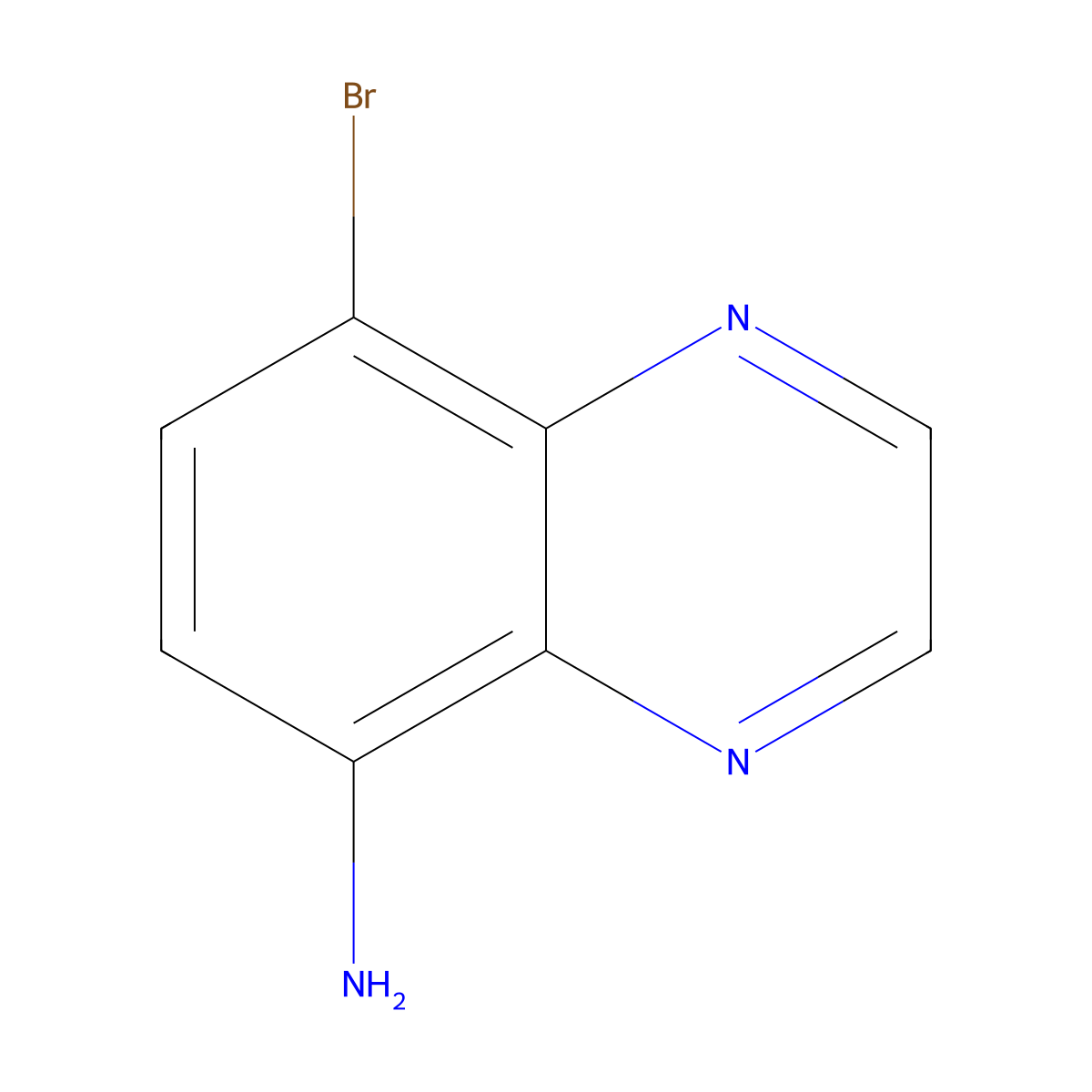 8-Bromoquinoxalin-5-amine molecular structure, CAS 2806718-78-3