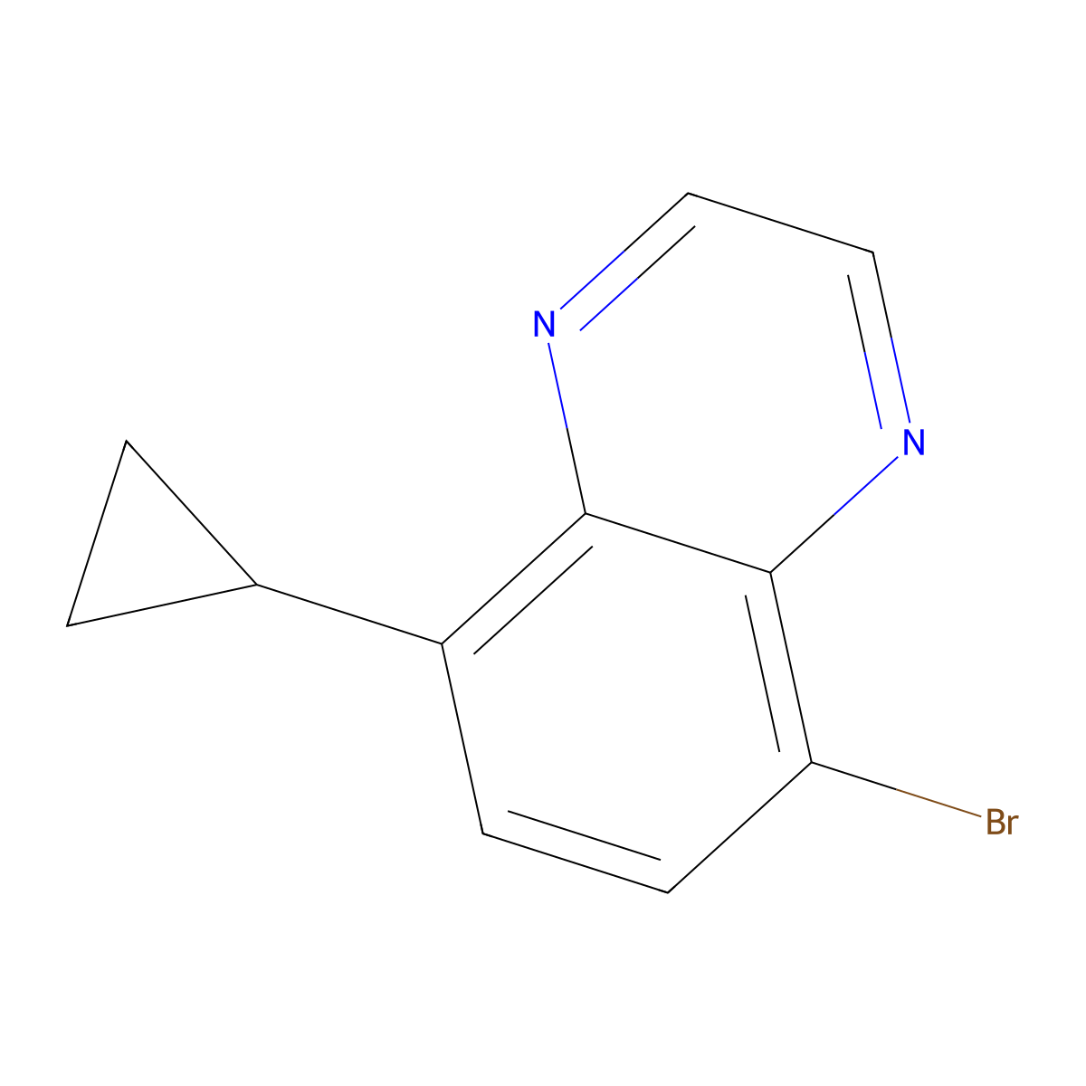 5-Bromo-8-cyclopropylquinoxaline molecular structure, CAS 2806719-02-6