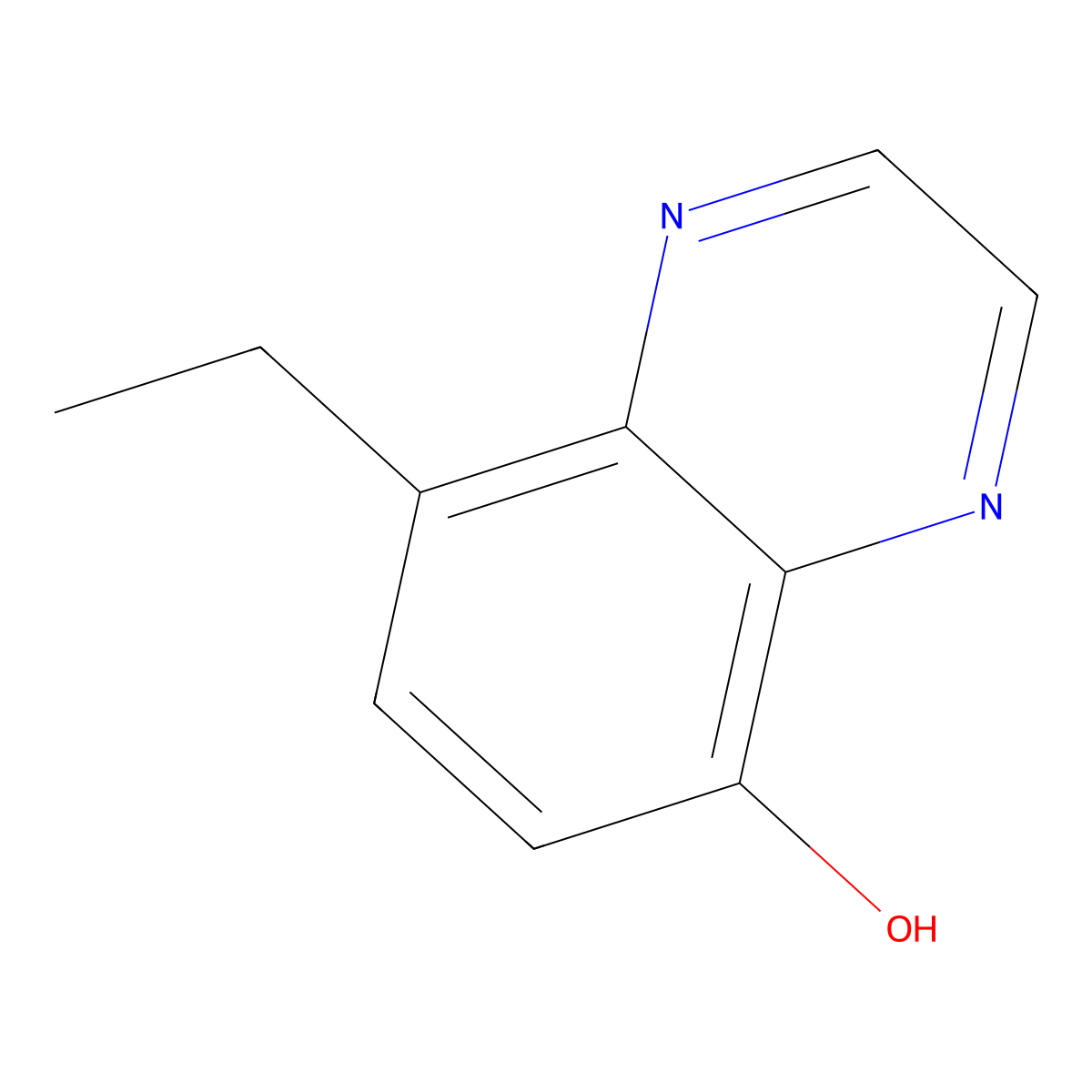 8-Ethylquinoxalin-5-ol molecular structure, CAS 2806719-44-6