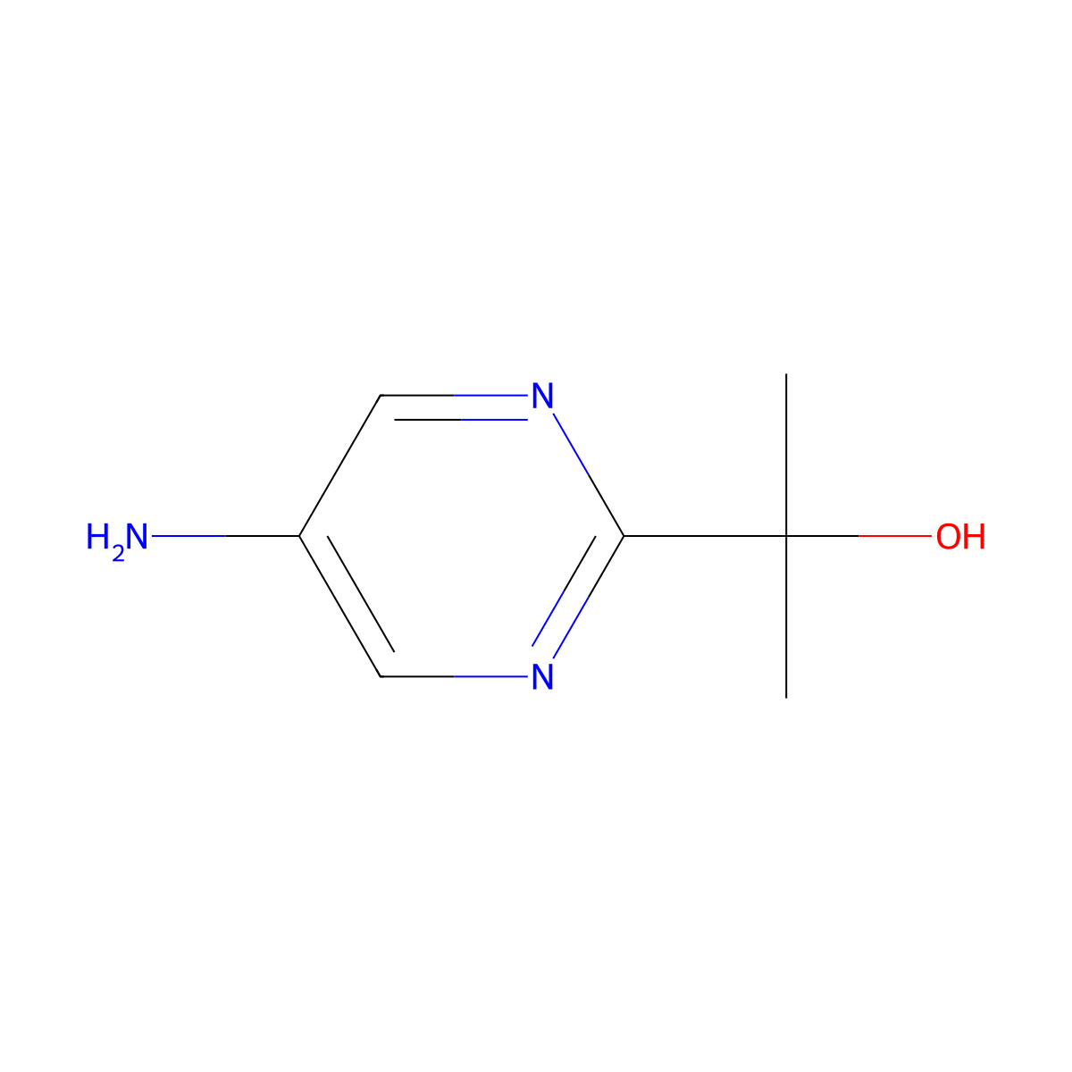 2-(5-Aminopyrimidin-2-yl)propan-2-ol molecular structure, CAS 2806719-45-7