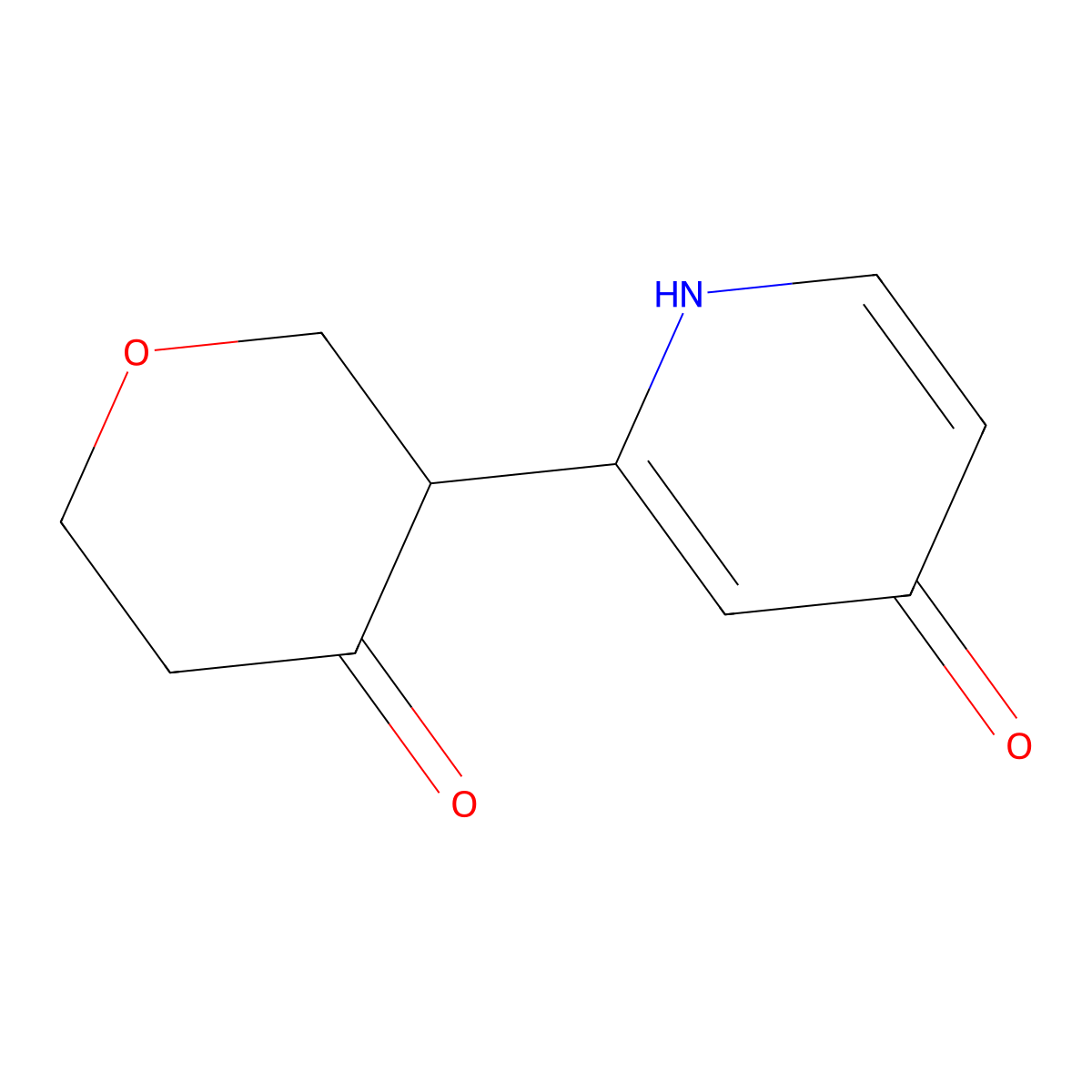 3-(4-hydroxypyridin-2-yl)tetrahydro-4H-pyran-4-one molecular structure, CAS 2806719-73-1