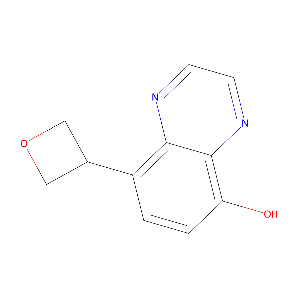 8-(Oxetan-3-yl)quinoxalin-5-ol molecular structure, CAS 2806719-94-6