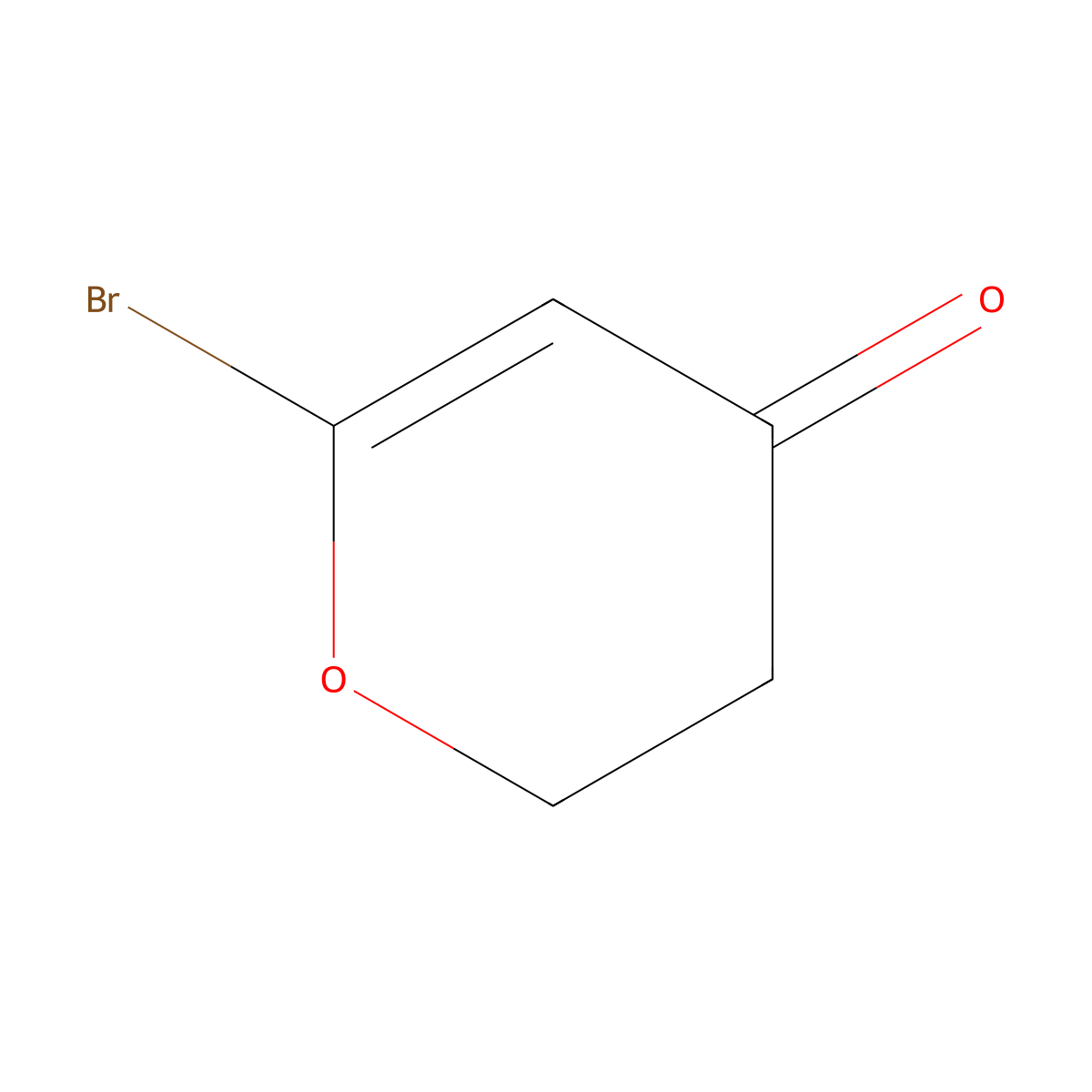 6-bromo-2,3-dihydro-4H-pyran-4-one molecular structure, CAS 2806720-55-6