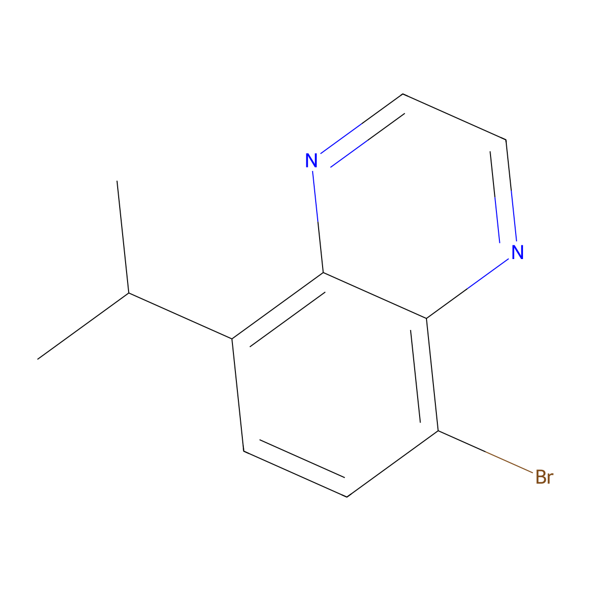 5-Bromo-8-isopropylquinoxaline molecular structure, CAS 2806720-63-6