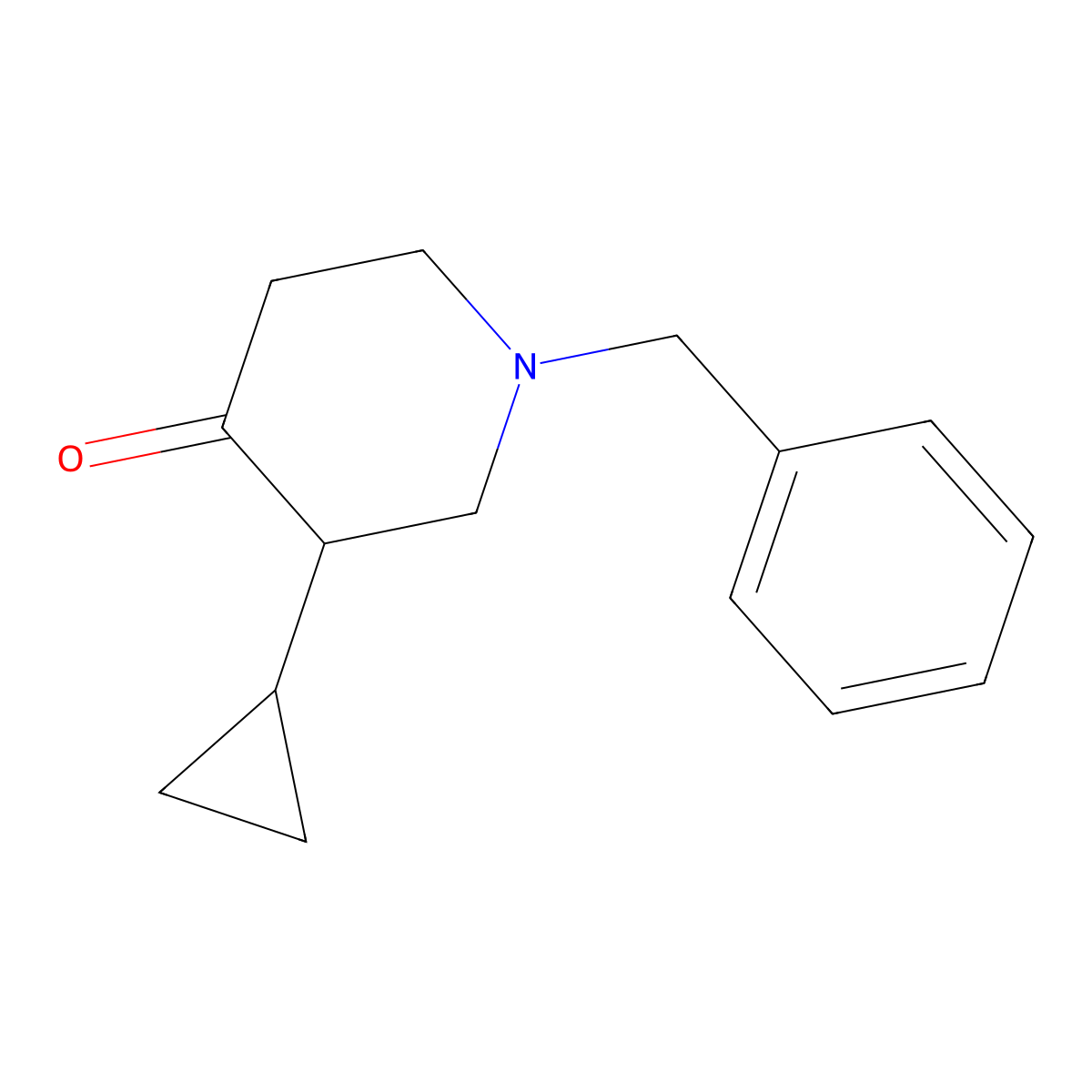 1-Benzyl-3-cyclopropylpiperidin-4-one molecular structure, CAS 2806720-82-9