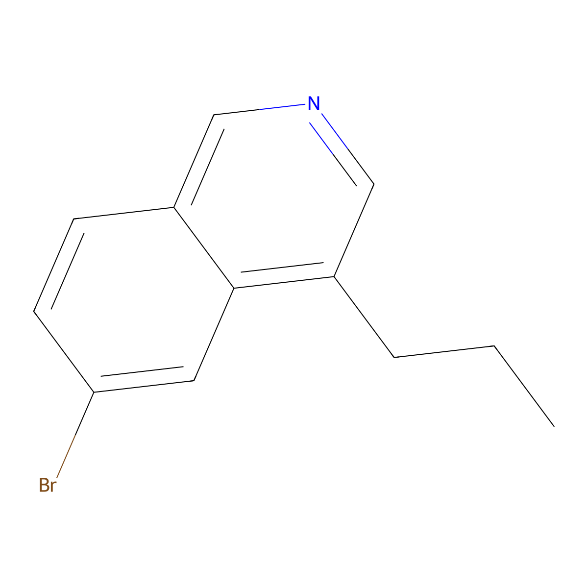 6-Bromo-4-propylisoquinoline molecular structure, CAS 2806721-34-4