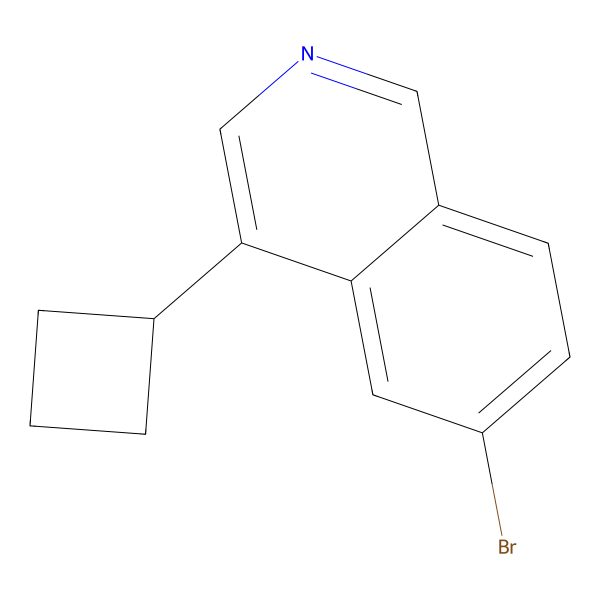 6-Bromo-4-cyclobutylisoquinoline molecular structure, CAS 2806728-40-3