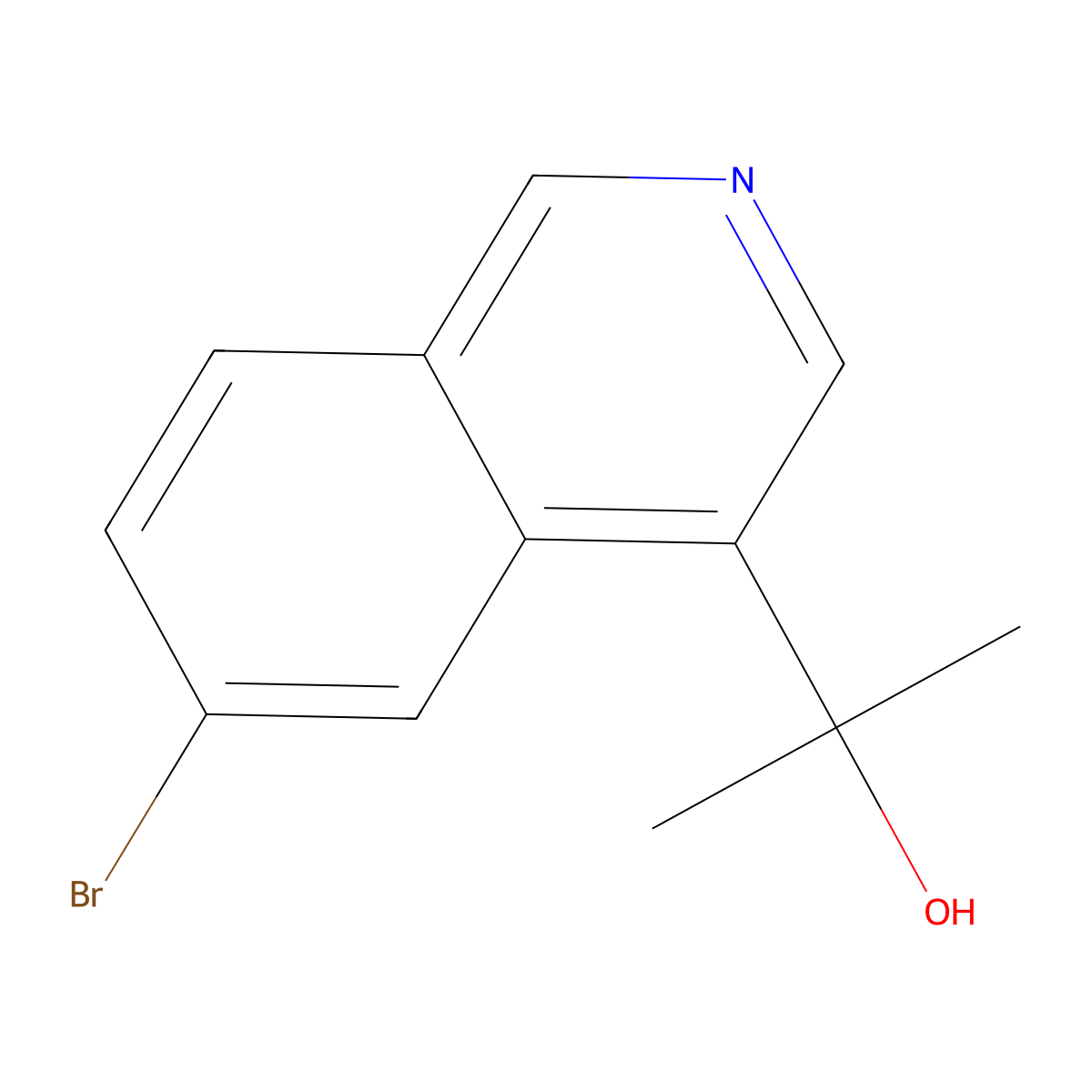 2-(6-Bromoisoquinolin-4-yl)propan-2-ol molecular structure, CAS 2806728-43-6