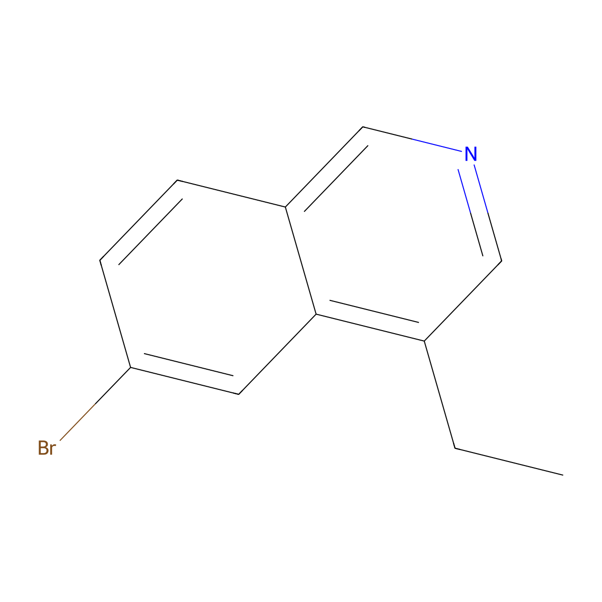 6-Bromo-4-ethylisoquinoline molecular structure, CAS 2806729-19-9