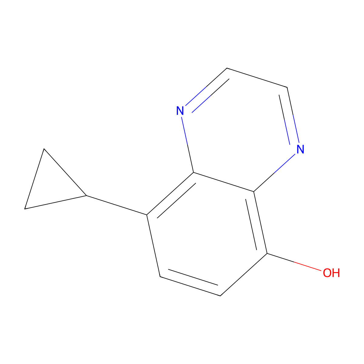 8-Cyclopropylquinoxalin-5-ol molecular structure, CAS 2806729-21-3