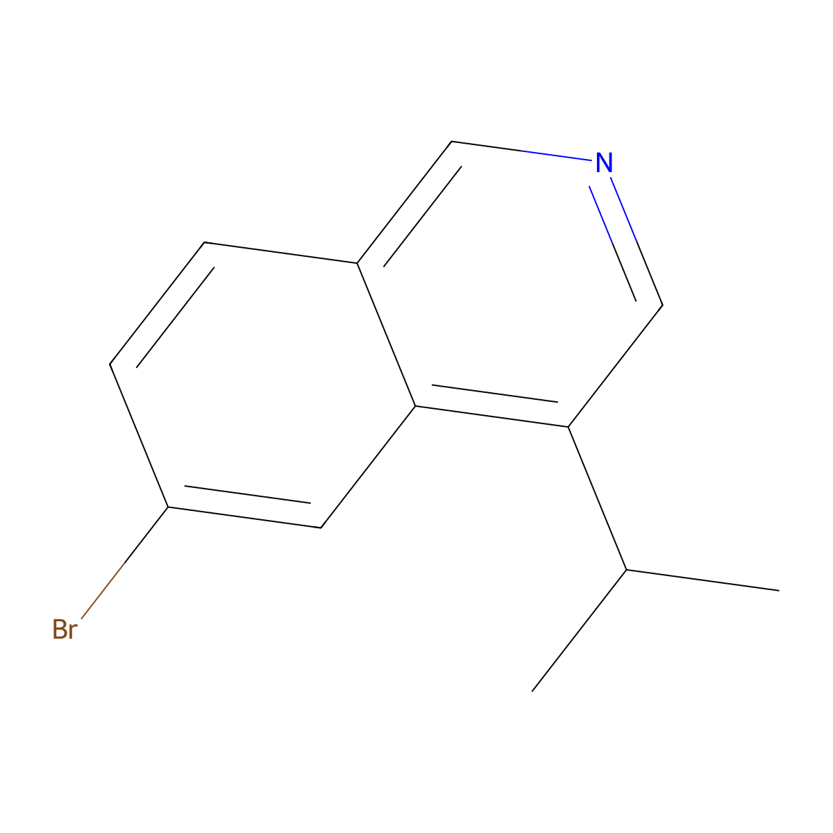 6-Bromo-4-isopropylisoquinoline molecular structure, CAS 2806729-48-4
