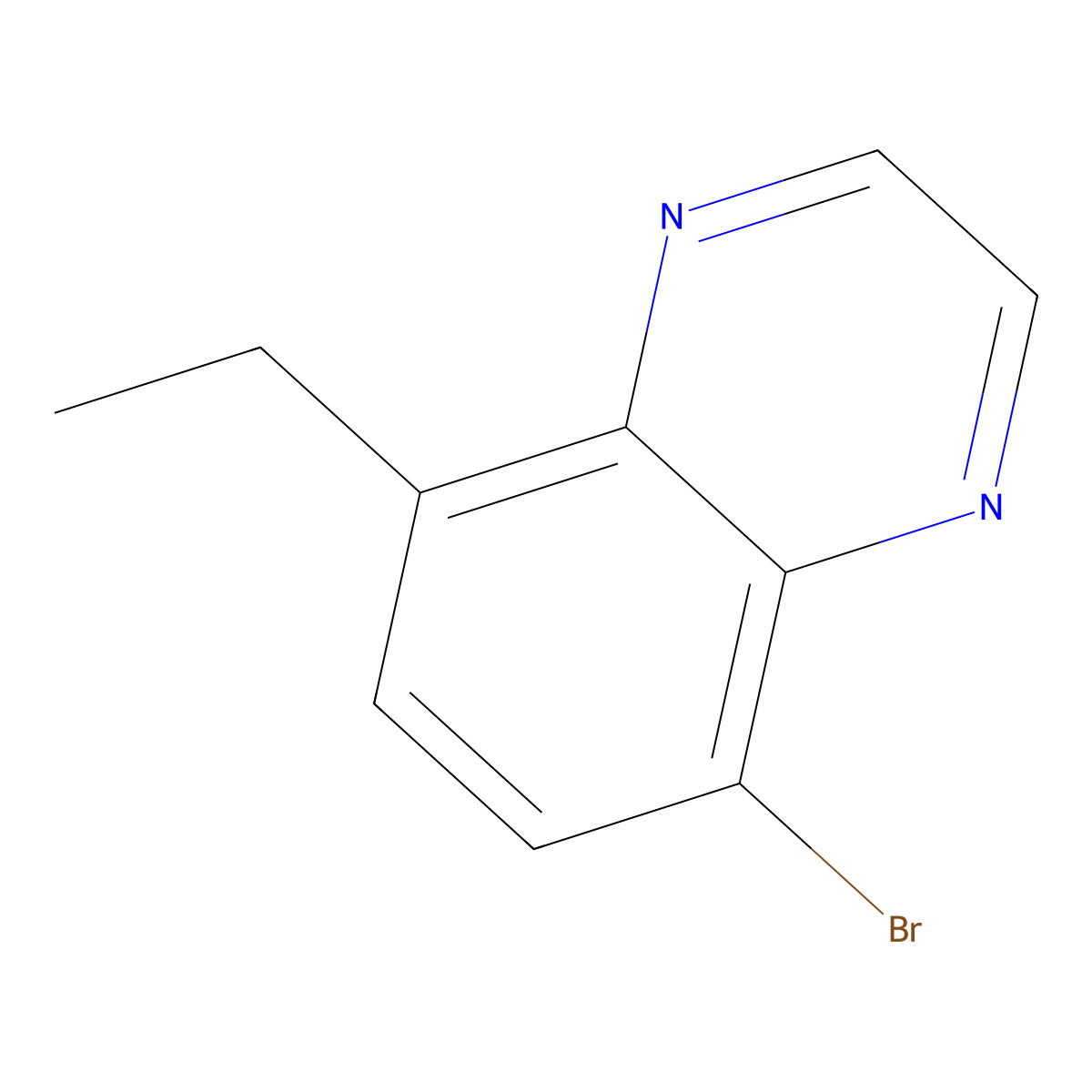 5-Bromo-8-ethylquinoxaline molecular structure, CAS 2806729-53-1