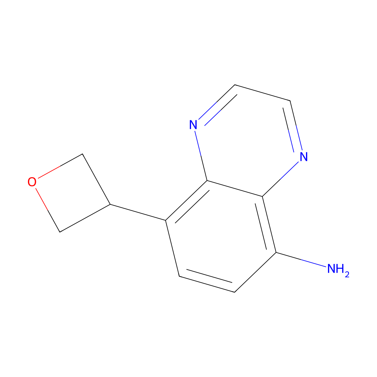 8-(Oxetan-3-yl)quinoxalin-5-amine molecular structure, CAS 2806729-55-3