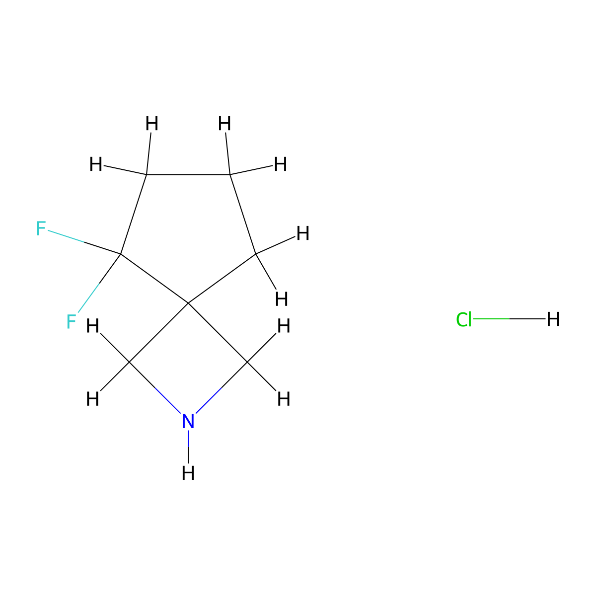 5,5-Difluoro-2-azaspiro[3.4]octane;hydrochloride molecular structure, CAS 2806738-90-7