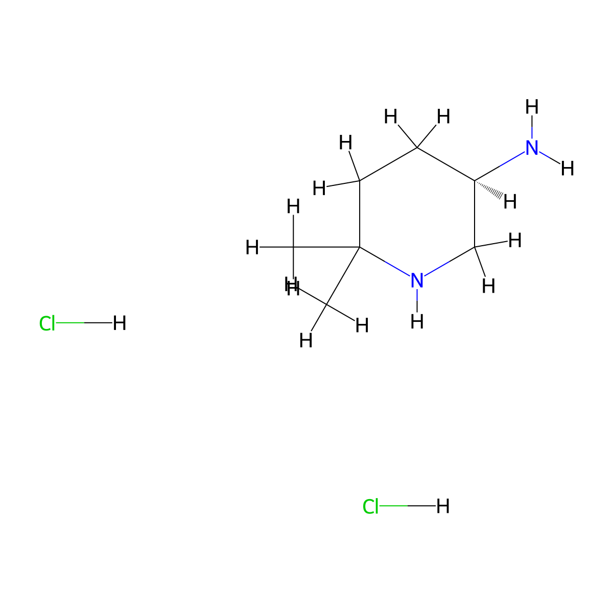 (3R)-6,6-dimethylpiperidin-3-amine;dihydrochloride molecular structure, CAS 2806738-93-0