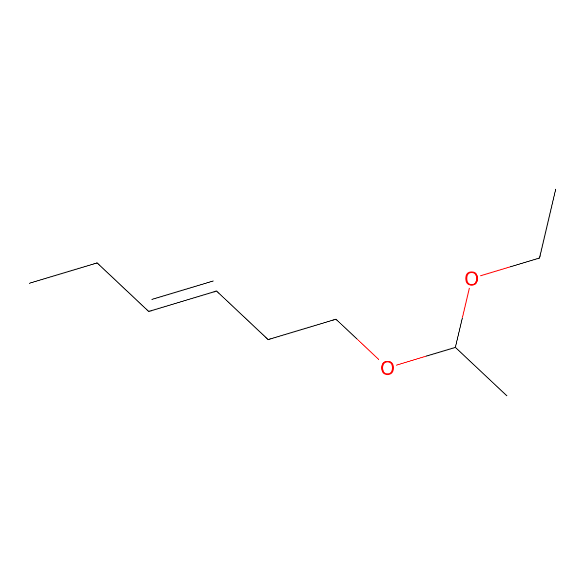 Acetaldehyde ethyl (Z)-3-hexenyl acetal molecular structure, CAS 28069-74-1