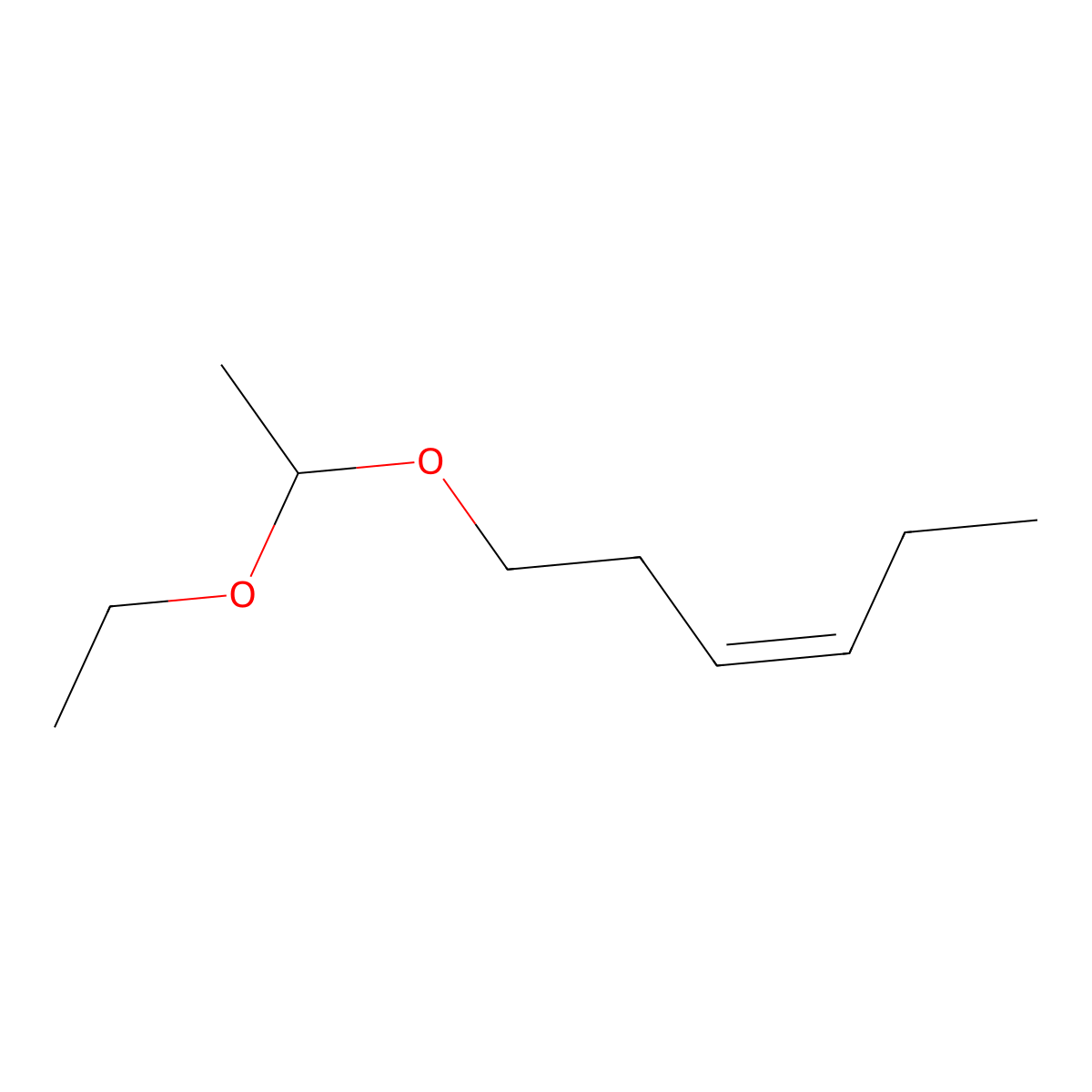 Acetaldehyde ethyl (Z)-3-hexenyl acetal molecular structure, CAS 28069-74-1