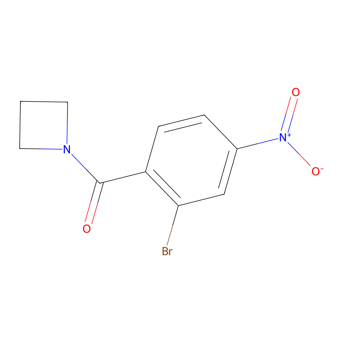 Azetidin-1-yl(2-bromo-4-nitrophenyl)methanone molecular structure, CAS 2806909-47-5