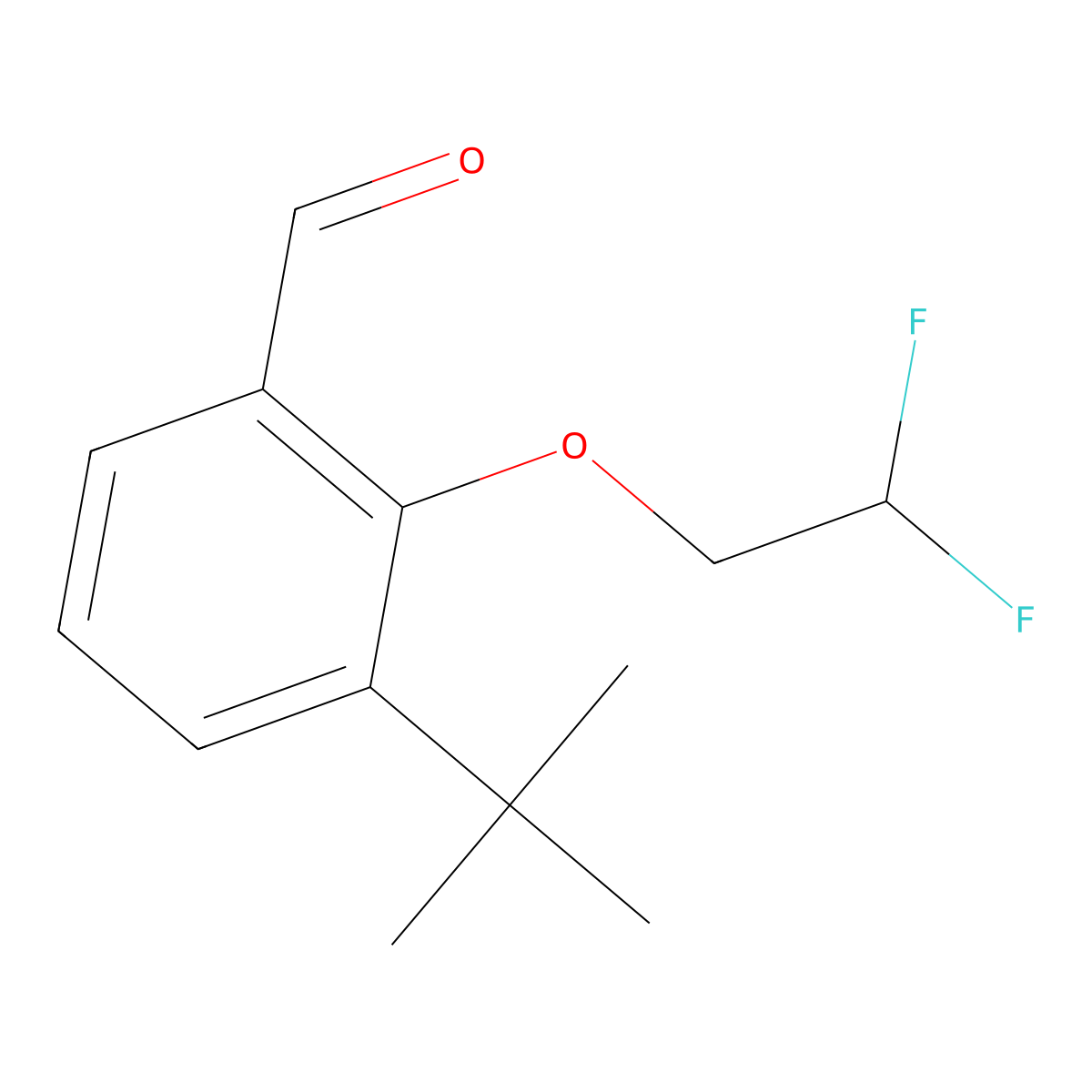 3-(tert-Butyl)-2-(2,2-difluoroethoxy)benzaldehyde molecular structure, CAS 2806909-82-8
