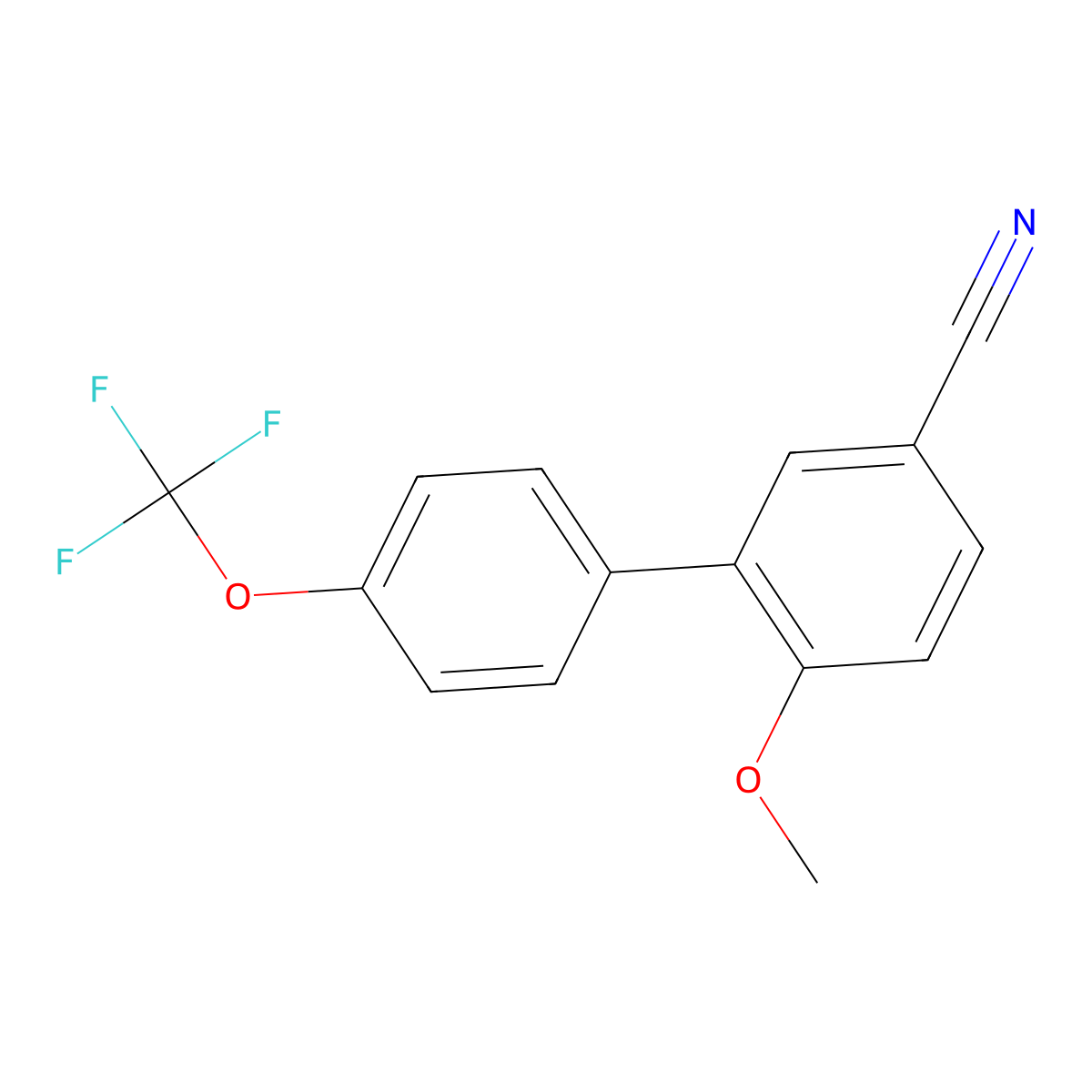 6-Methoxy-4'-(trifluoromethoxy)-[1,1'-biphenyl]-3-carbonitrile molecular structure, CAS 2806972-05-2