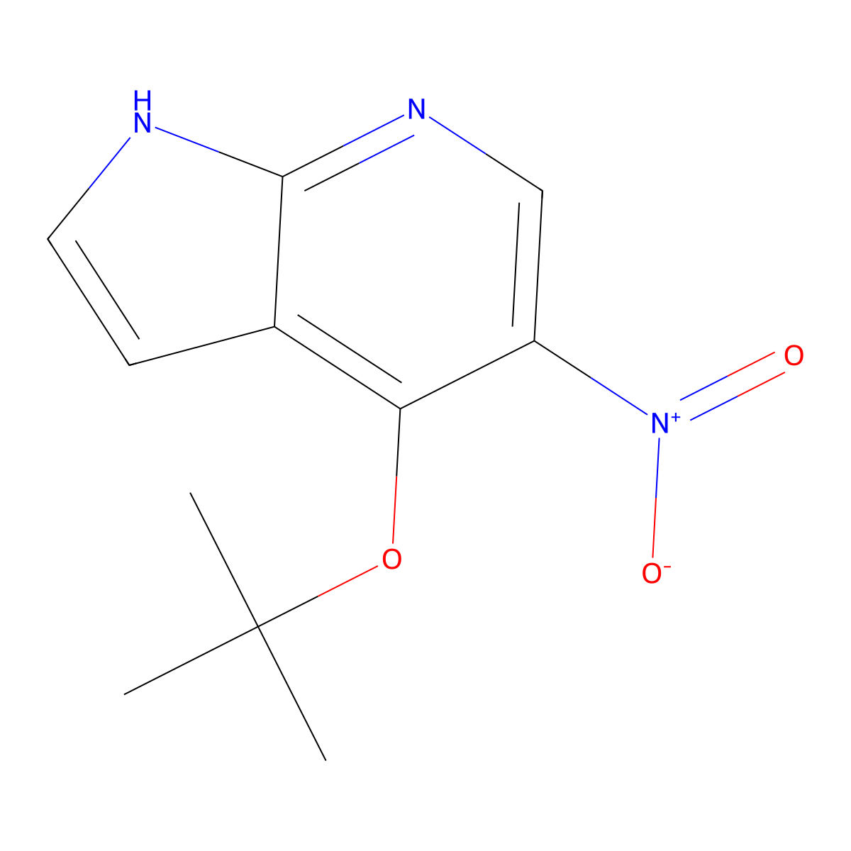 4-tert-butoxy-5-nitro-1H-pyrrolo[2,3-b]pyridine molecular structure, CAS 2806975-28-8