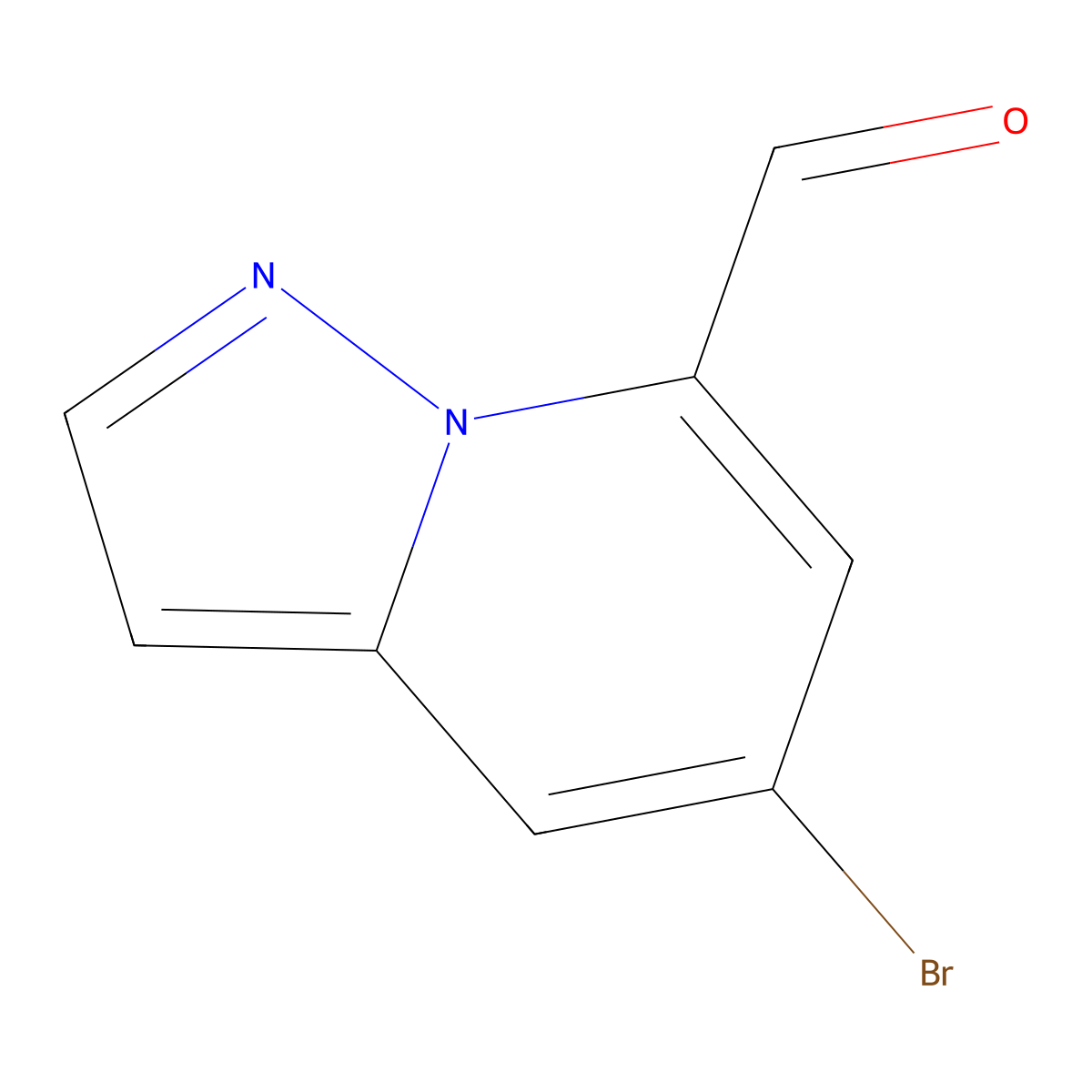 5-Bromopyrazolo[1,5-a]pyridine-7-carbaldehyde molecular structure, CAS 2806975-48-2