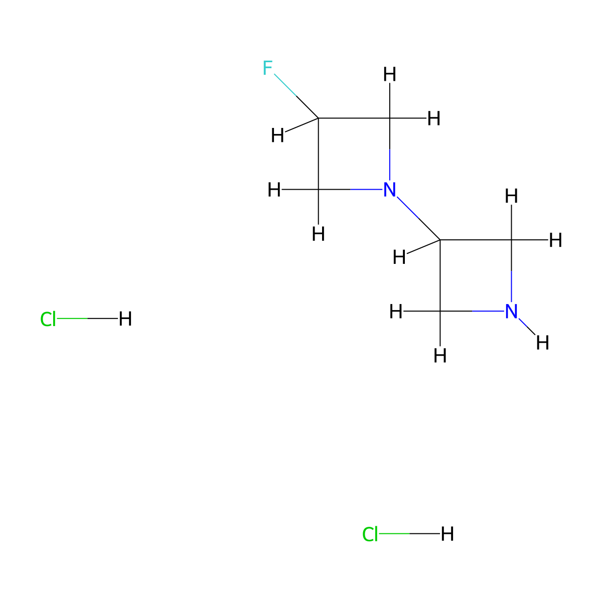 1-(Azetidin-3-yl)-3-fluoro-azetidine;dihydrochloride molecular structure, CAS 2806976-35-0