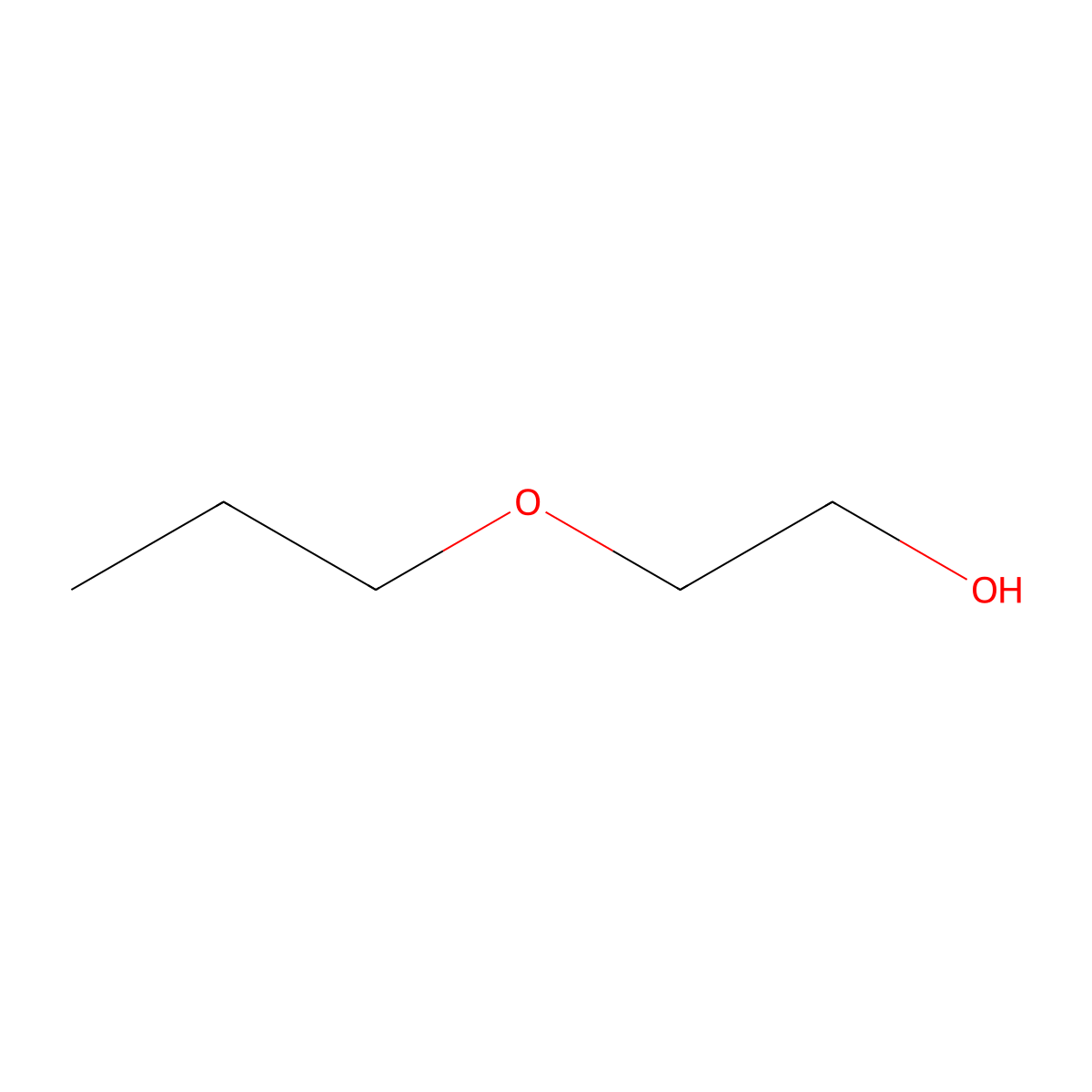 Glycol monopropyl ether molecular structure, CAS 2807-30-9