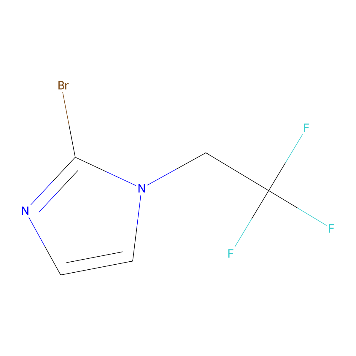 2-Bromo-1-(2,2,2-trifluoroethyl)-1H-imidazole molecular structure, CAS 2807102-92-5
