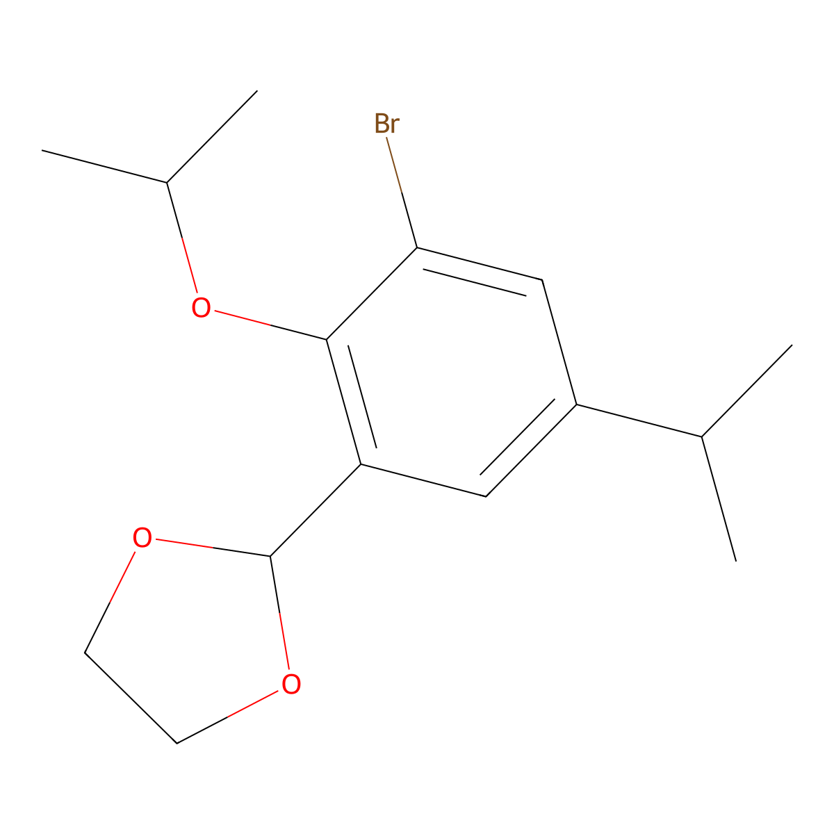 2-(3-Bromo-2-isopropoxy-5-isopropylphenyl)-1,3-dioxolane molecular structure, CAS 2807439-91-2