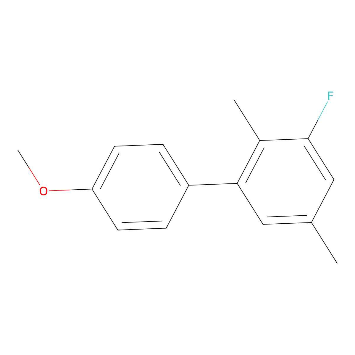 3-Fluoro-4'-methoxy-2,5-dimethyl-1,1'-biphenyl molecular structure, CAS 2807439-97-8