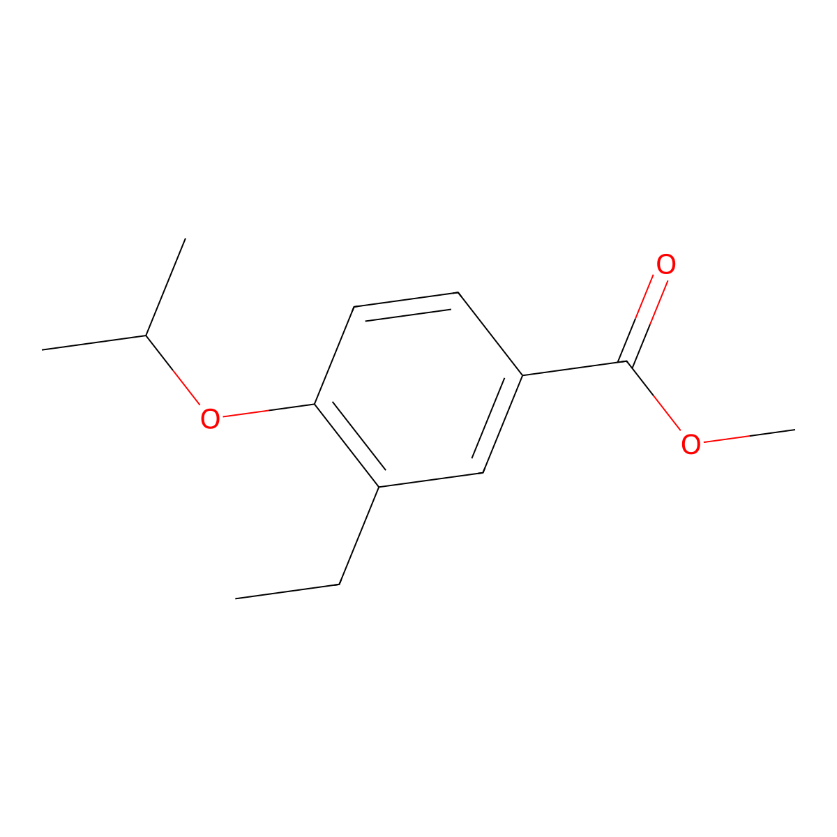 Methyl 3-ethyl-4-isopropoxybenzoate molecular structure, CAS 2807440-07-7