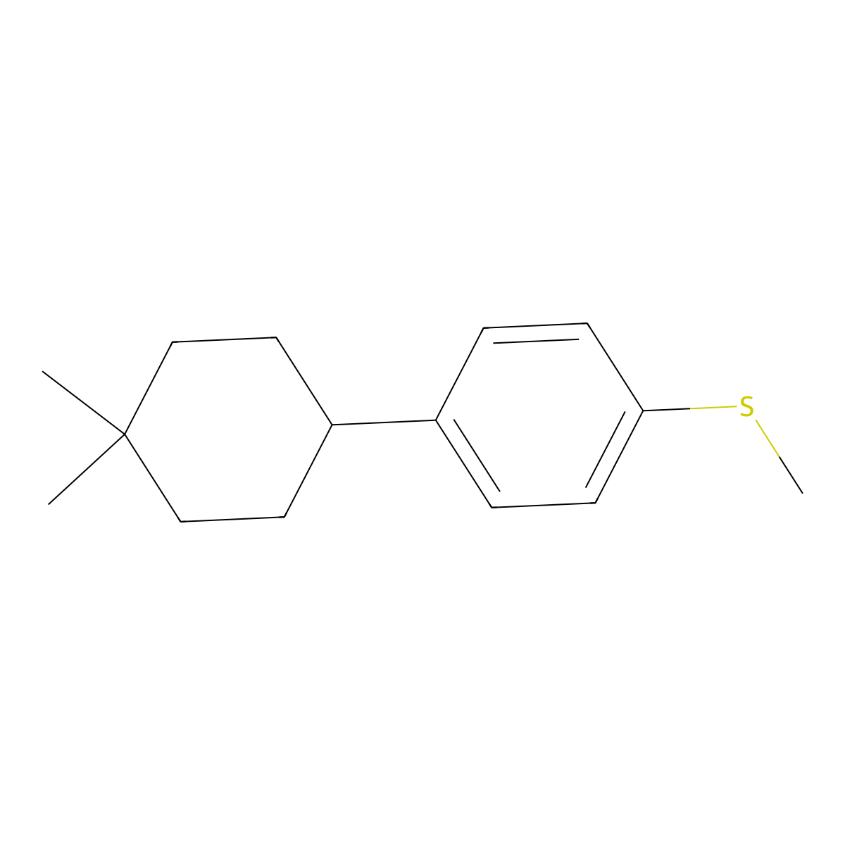 (4-(4,4-Dimethylcyclohexyl)phenyl)(methyl)sulfane molecular structure, CAS 2807440-42-0