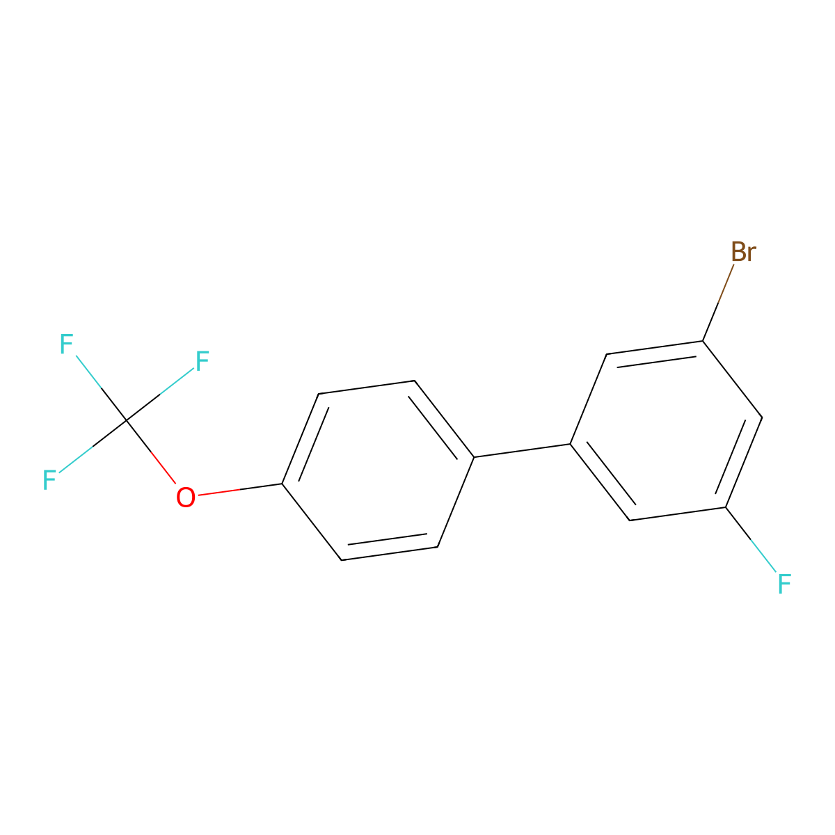 3-Bromo-5-fluoro-4'-(trifluoromethoxy)-1,1'-biphenyl molecular structure, CAS 2807440-51-1