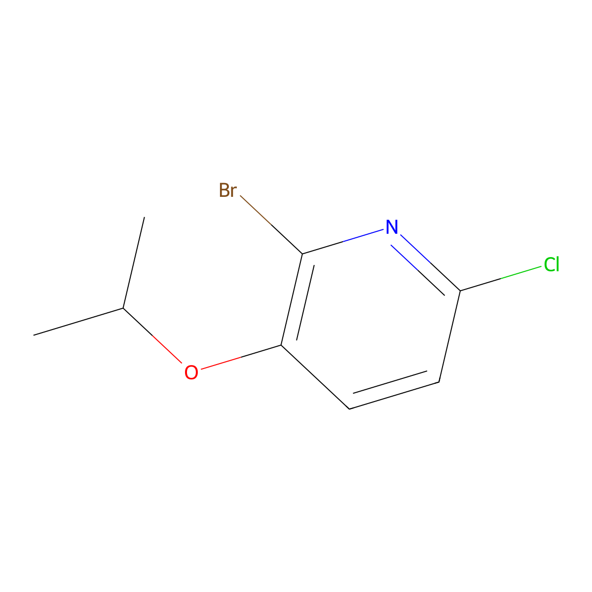 2-Bromo-6-chloro-3-isopropoxypyridine molecular structure, CAS 2807440-57-7