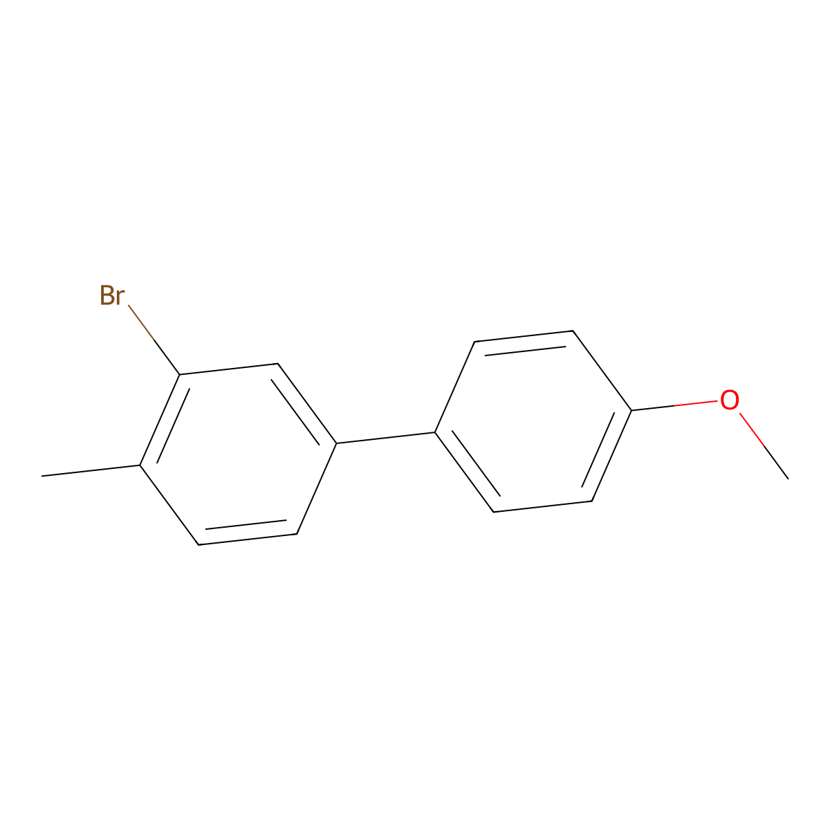 3-Bromo-4'-methoxy-4-methyl-1,1'-biphenyl molecular structure, CAS 2807440-62-4