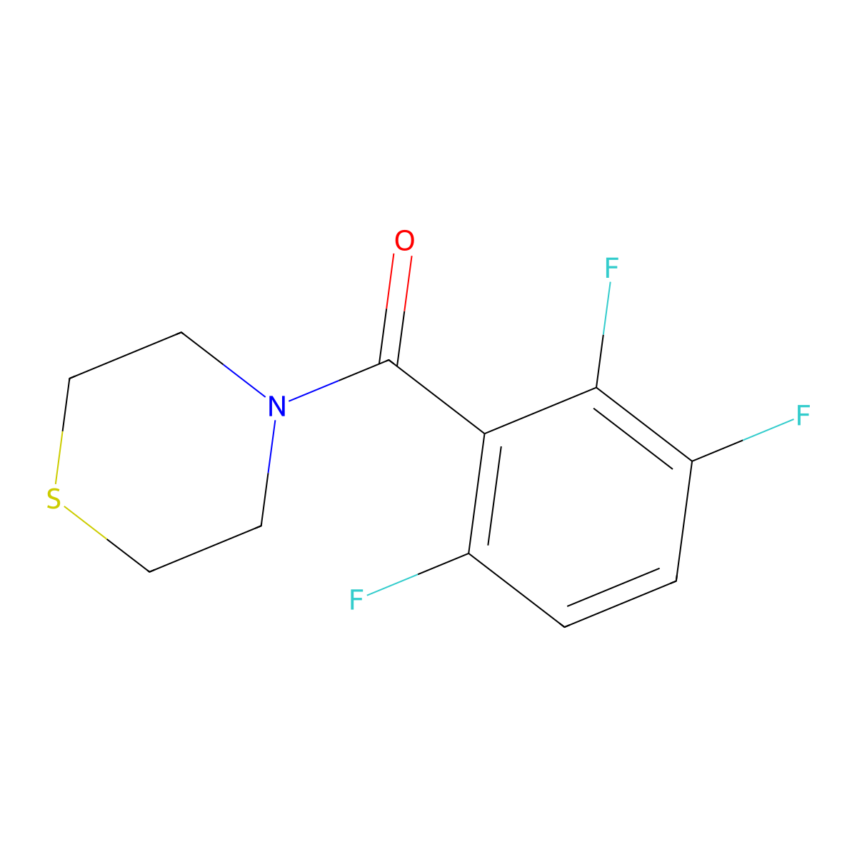 Thiomorpholino(2,3,6-trifluorophenyl)methanone molecular structure, CAS 2807440-72-6