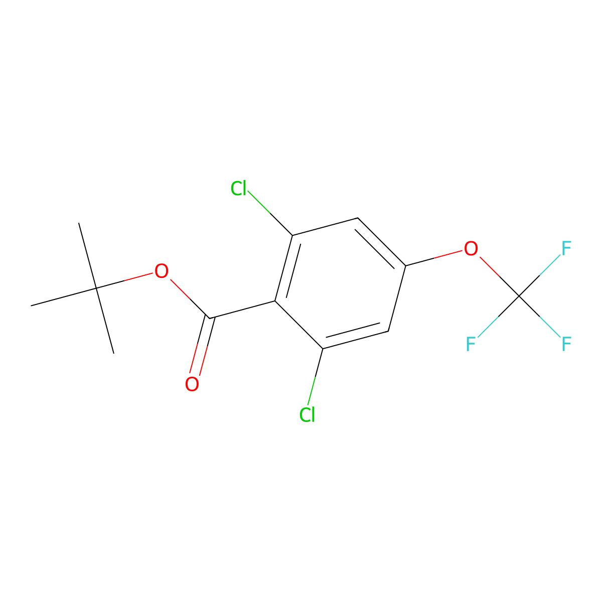 Tert-butyl 2,6-dichloro-4-(trifluoromethoxy)benzoate molecular structure, CAS 2807440-78-2