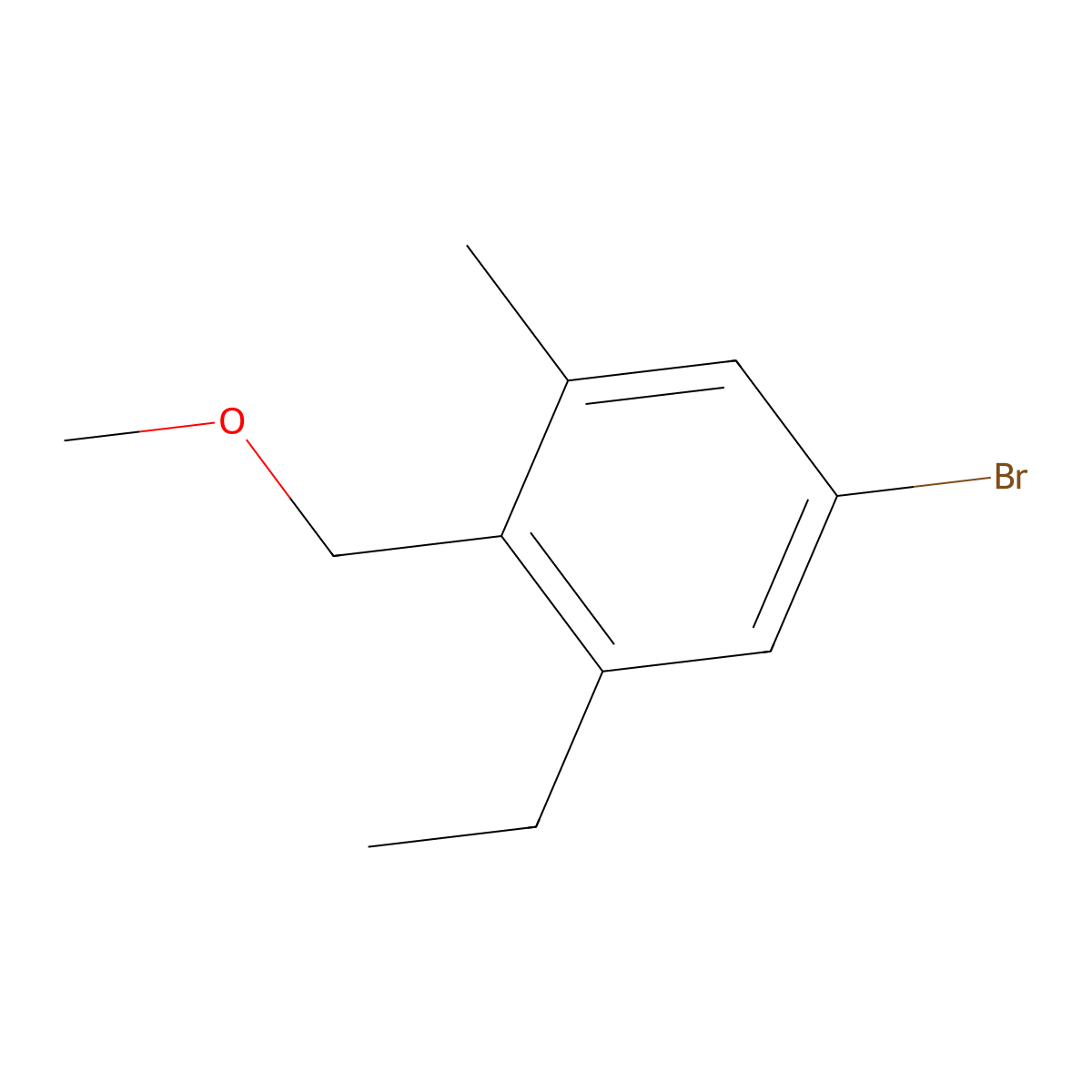5-Bromo-1-ethyl-2-(methoxymethyl)-3-methylbenzene molecular structure, CAS 2807440-81-7